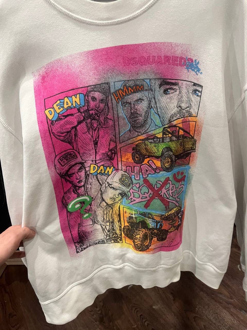 Dsquared2 Dsquared2 white Sweatshirt With Opti Size L Size US XL / EU 56 / 4 - 2 Thumbnail