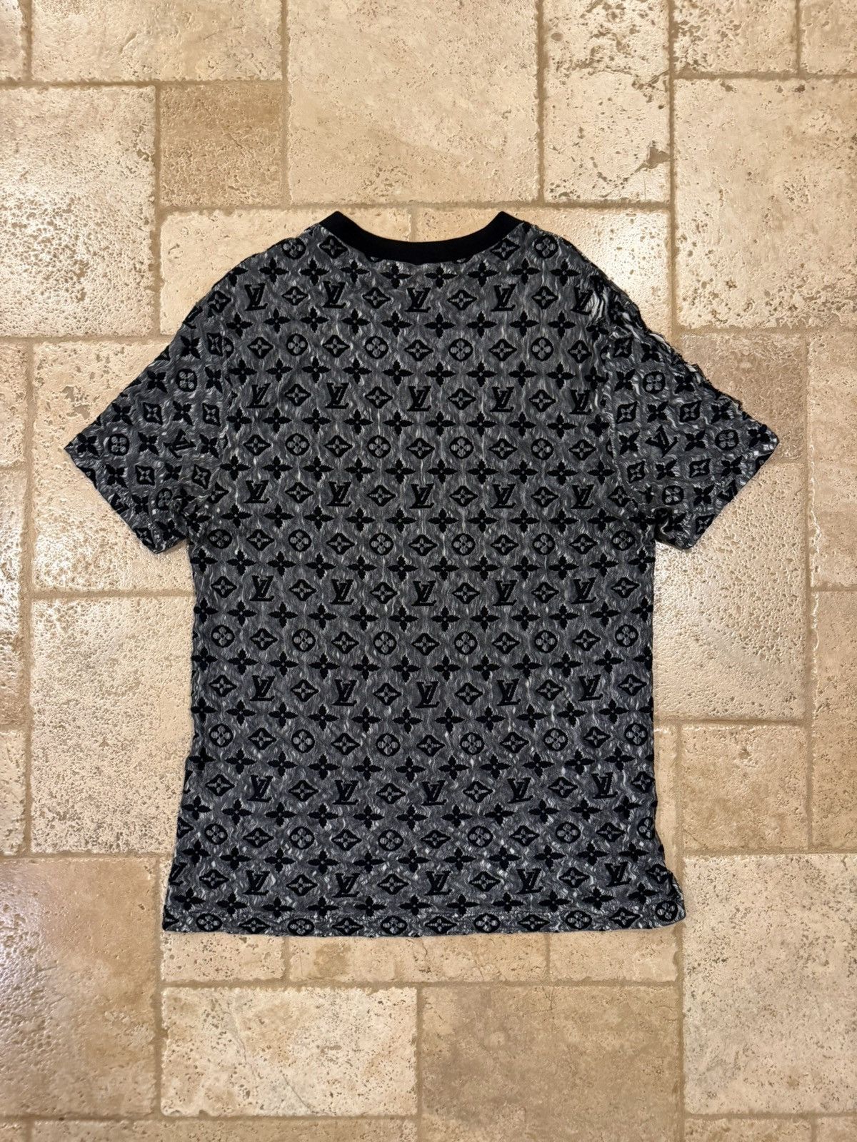 Louis Vuitton Louis Vuitton x Virgil Abloh 2022 Monogram Mesh T-Shirt Size US XXL / EU 58 / 5 - 12 Thumbnail
