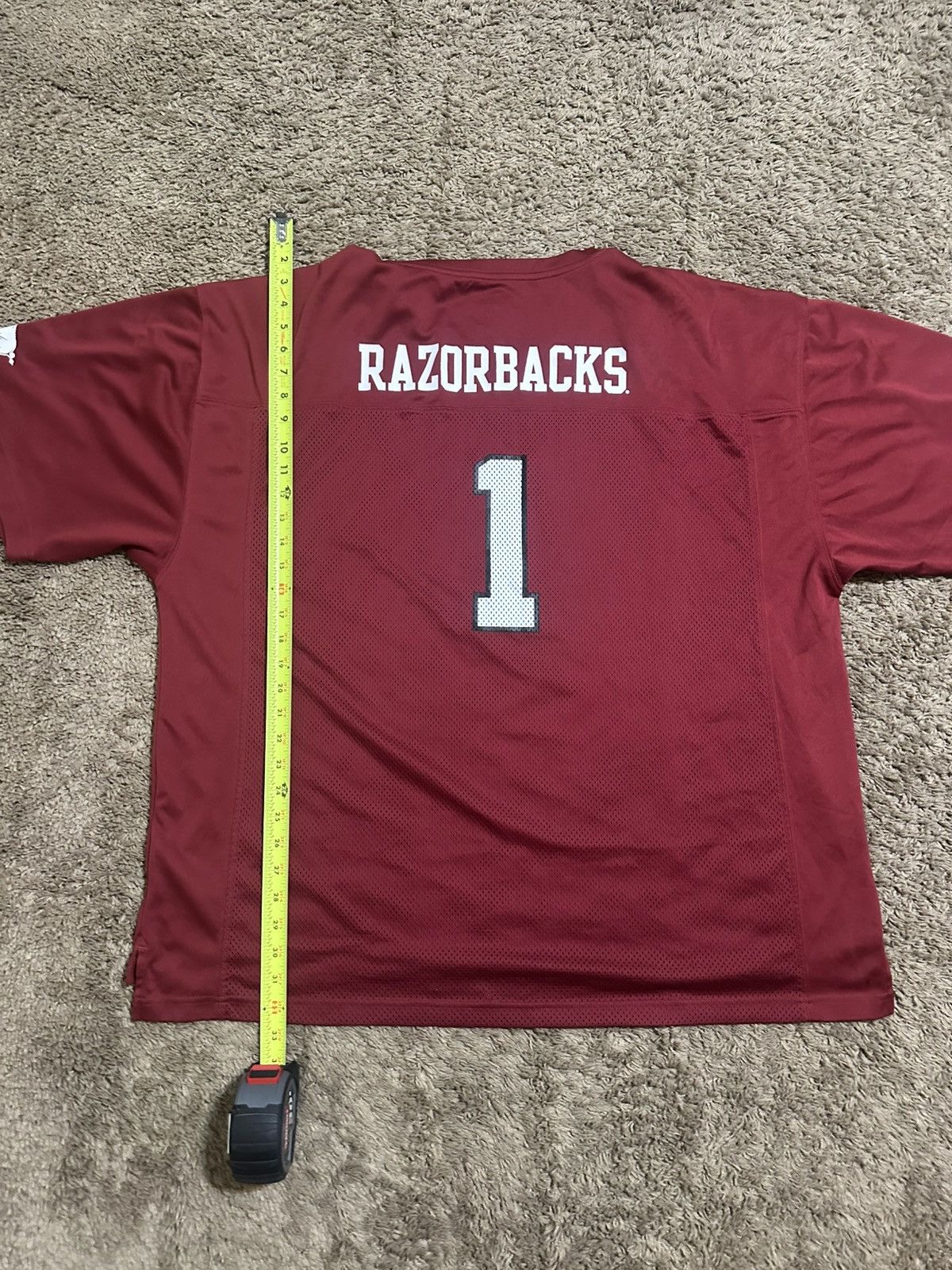 NCAA Vintage NCAA Arkansas Razorback jersey 00s size 2XL Size US XXL / EU 58 / 5 - 7 Thumbnail