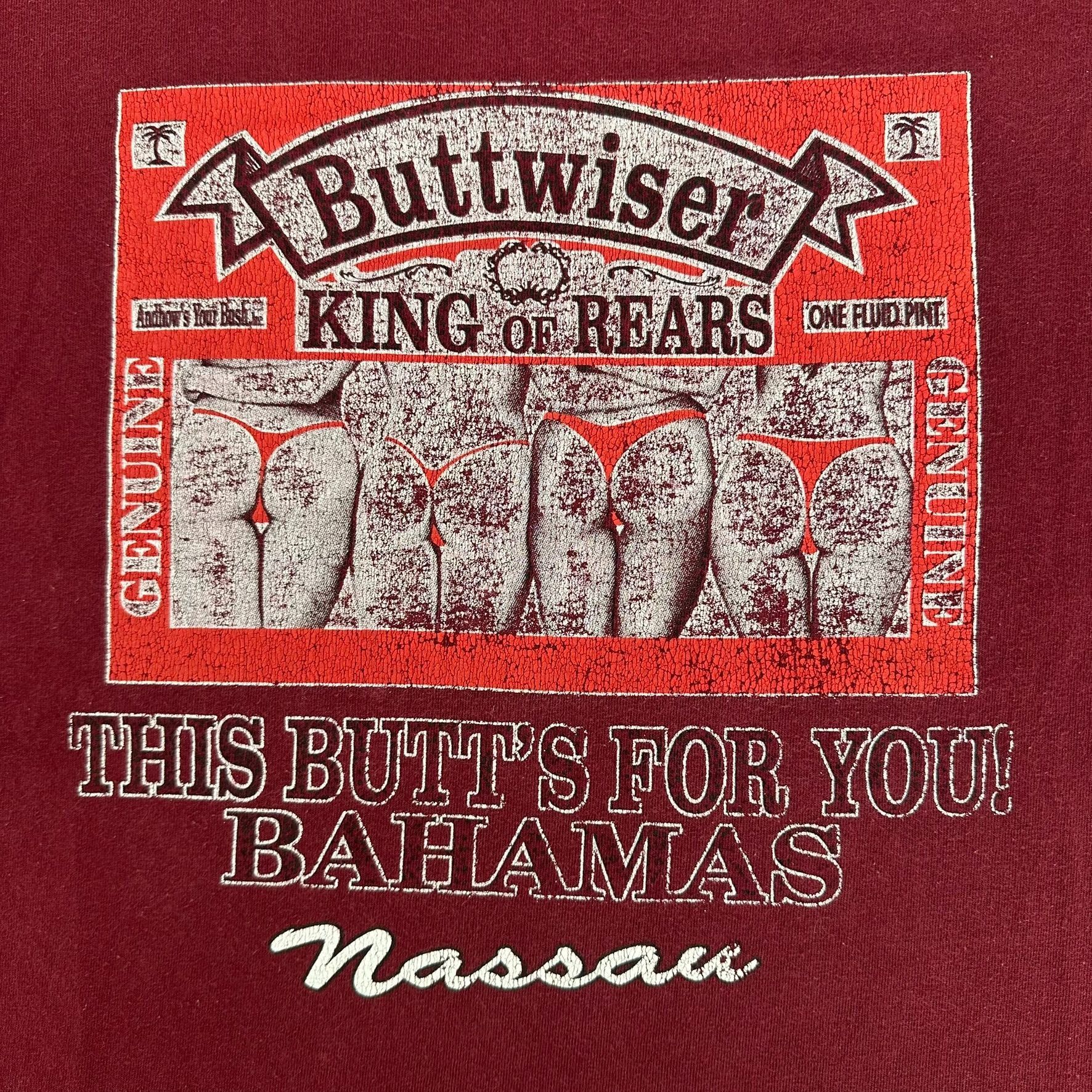 Vintage Vintage 90s Buttwiser King of Rears T-Shirt Budweiser Parody Size US L / EU 52-54 / 3 - 2 Thumbnail