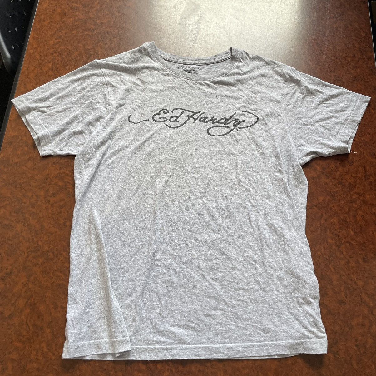 Ed Hardy × Vintage 90s BOXY LOGO SWOOSH ED HARDY BAGGY TEE SHIRT AUSTRALIA Size US XL / EU 56 / 4 - 1 Thumbnail