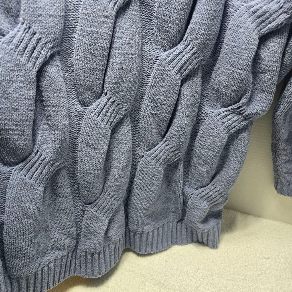 J. Jill Women's J.Jill Blue Chenille Crew Neck Sweater M Size M / US 6-8 / IT 42-44 - 5 Thumbnail