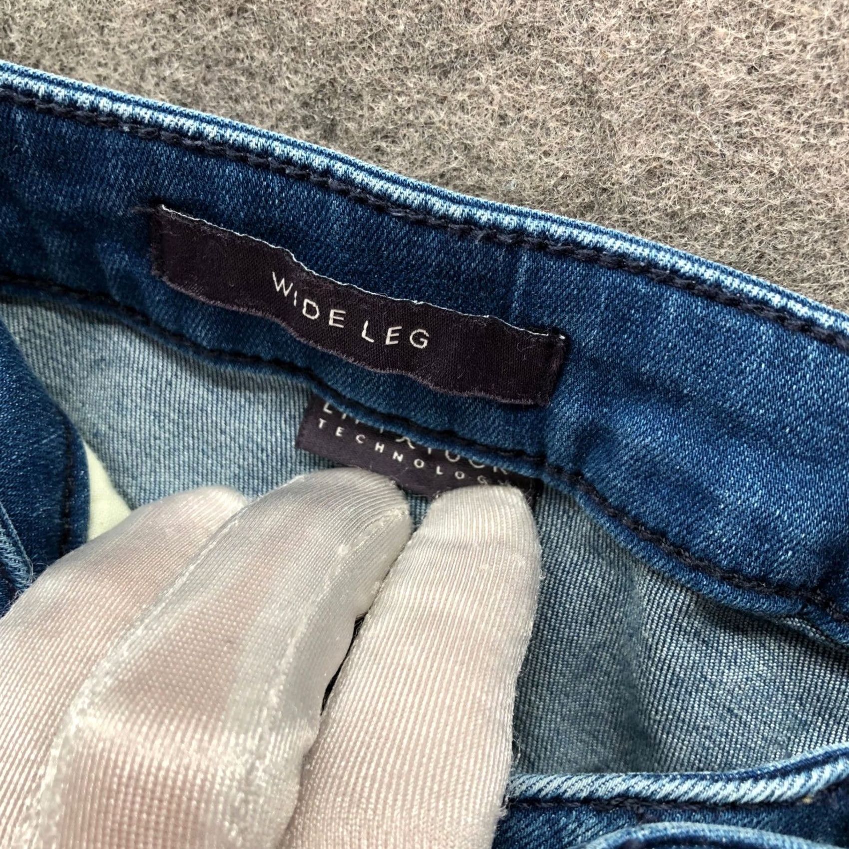 NYDJ NYDJ Jeans Womens 24W Blue Medium Wash Stretch High Rise Wide Leg Crop Ankle 5-Pocket Denim Slimming Pockets Button Zip XXS-Plus? Size 42" / US 20 - 4 Thumbnail
