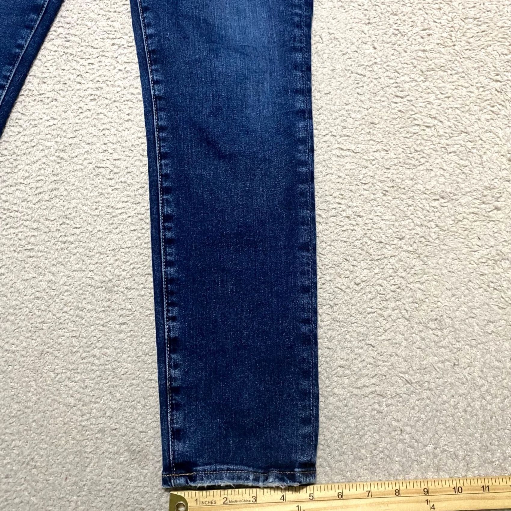 Denime AG Adriano Goldschmied Jeans Blue Denim Dark Wash Cigarette Slim 29 5-Pocket Design Size 29" - 5 Thumbnail