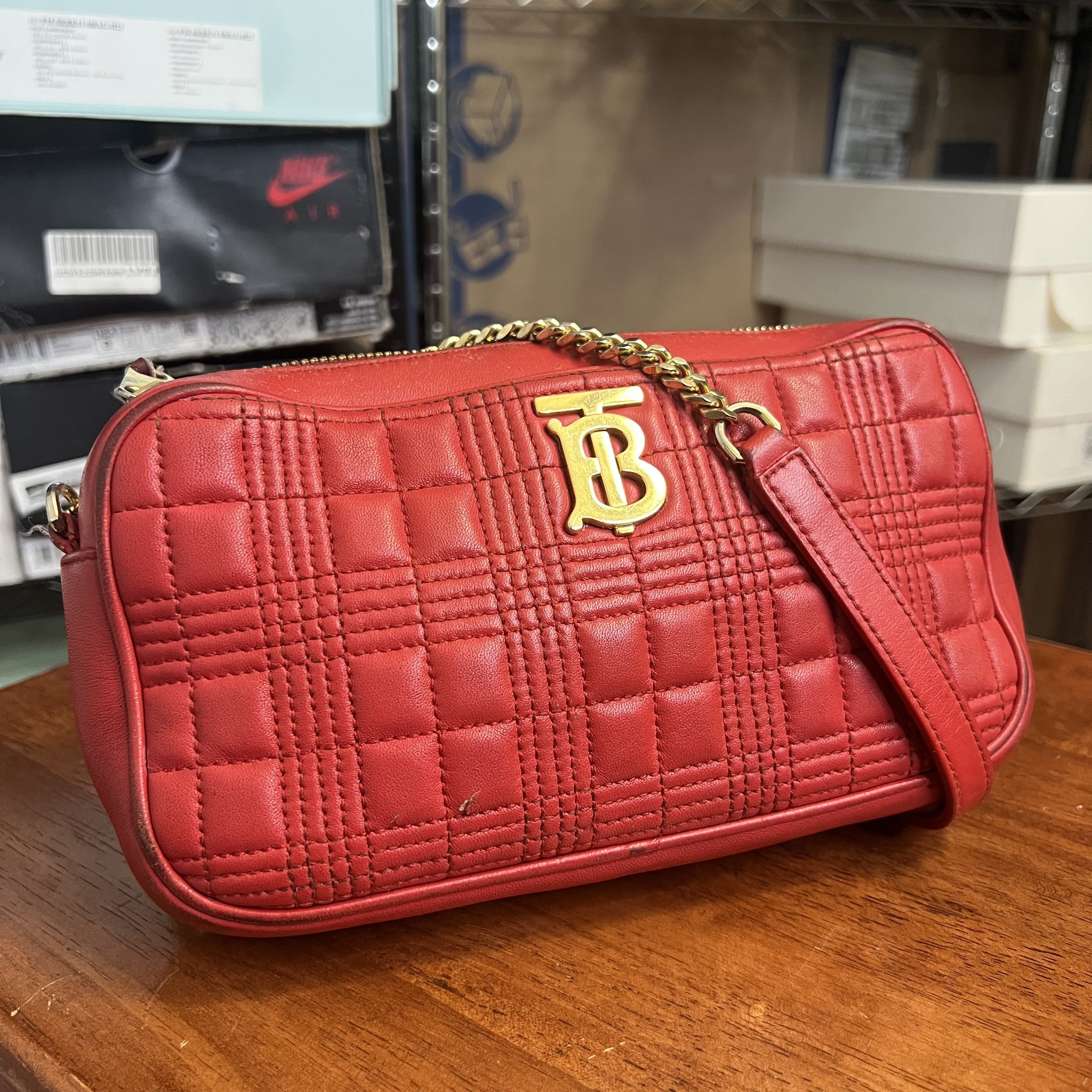 Burberry Burberry Lola Quilted Camera Bag Red Size ONE SIZE - 1 Thumbnail