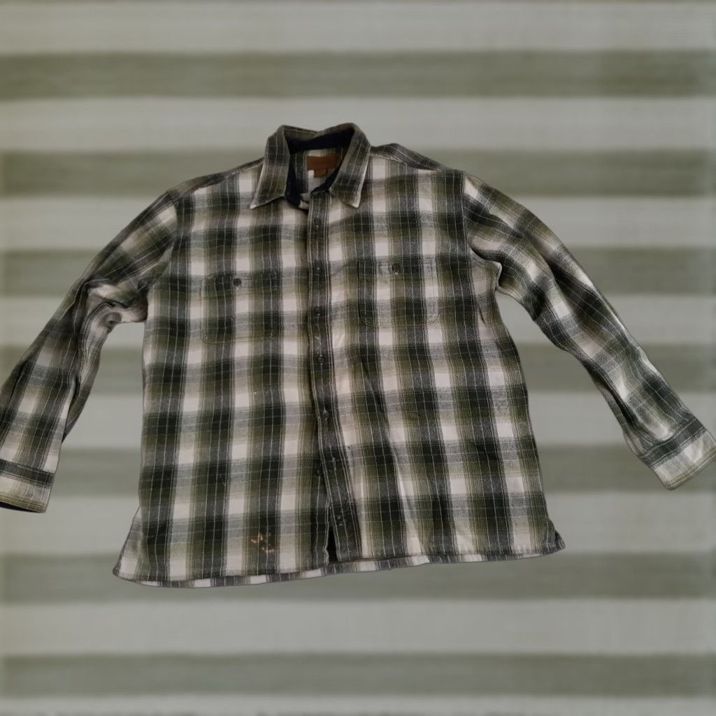Vintage VINTAGE St. Johns Bay Shirt Flannel Plaid Button-Up XL Green Unisex Adults Long Sleeve Casual Pocketed Heavyweight Size XL / US 12-14 / IT 48-50 - 1 Thumbnail