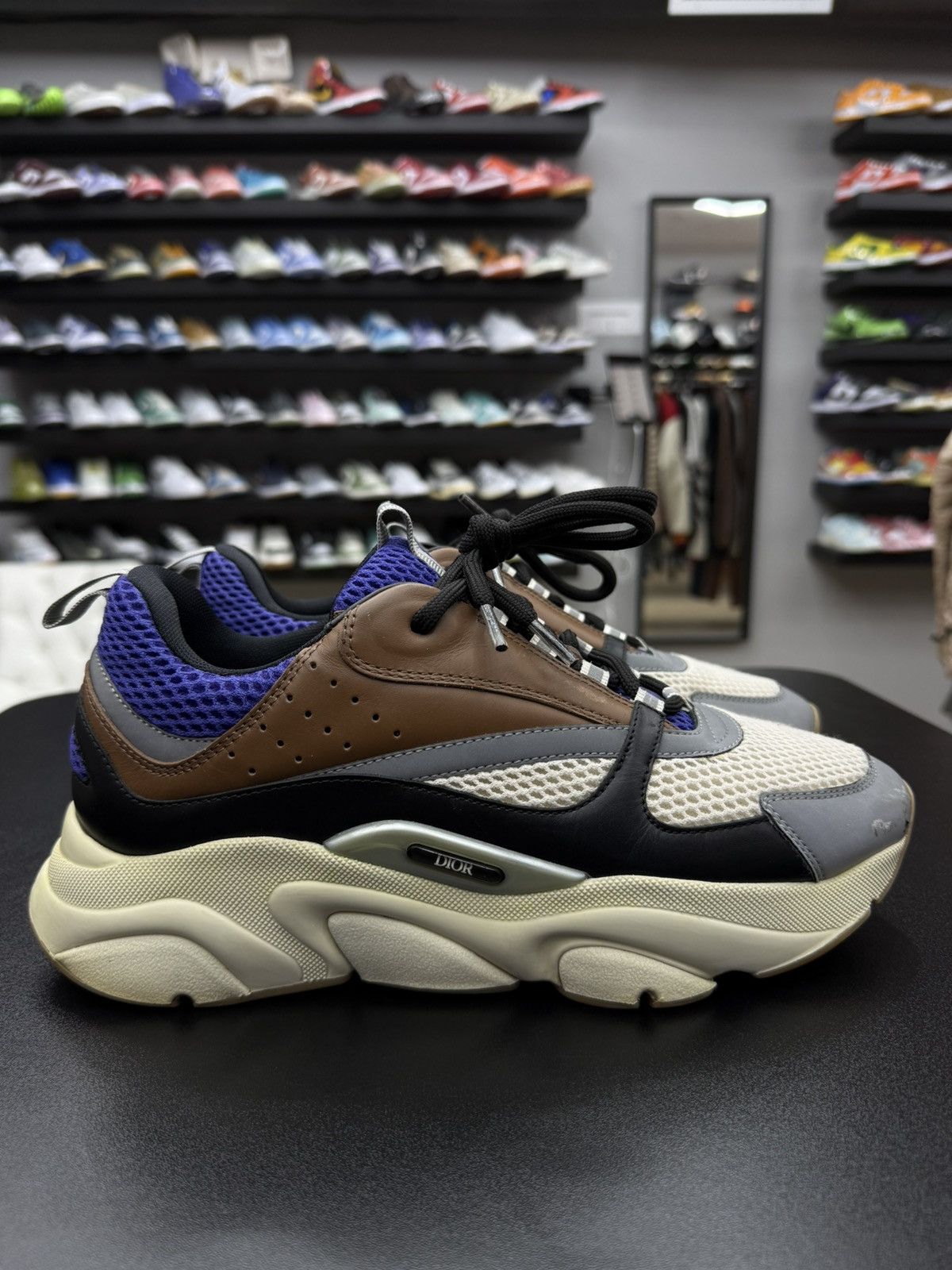 Dior Men’s Dior B22 Runner Brown Blue White Size 43 / 10US Size US 10 / EU 43 - 3 Thumbnail