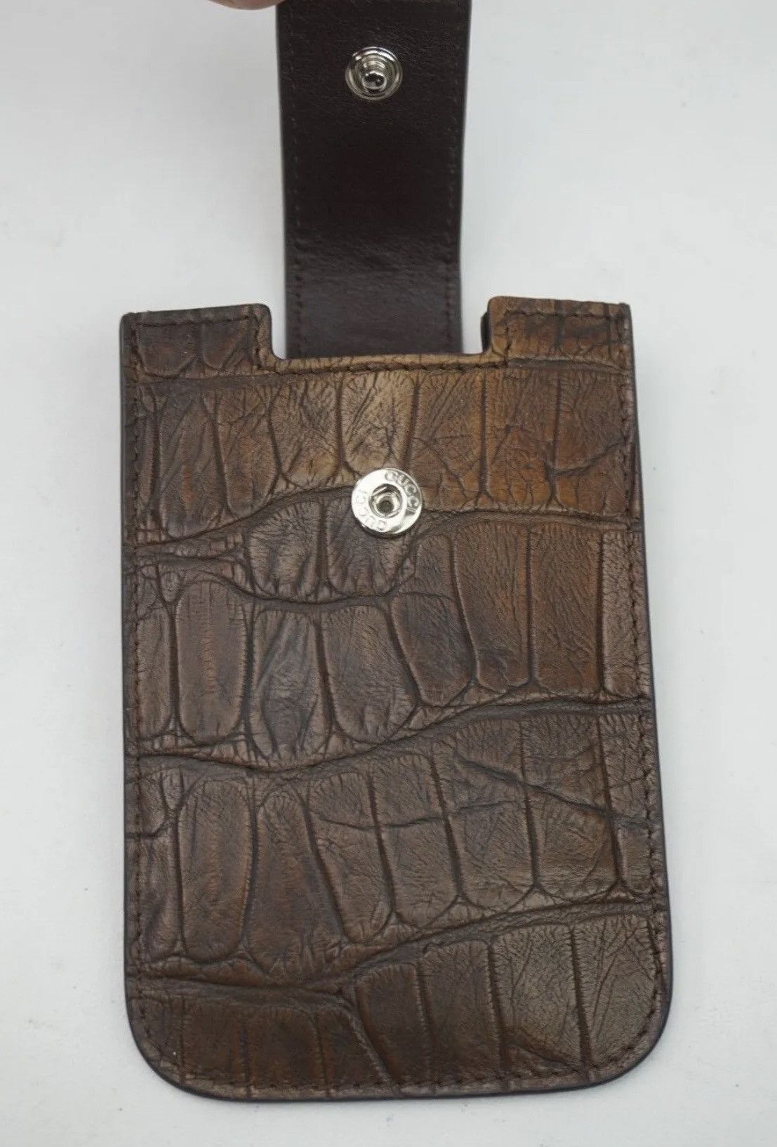 Gucci Gucci Brown Crocodile Case - Retail $1800 Size ONE SIZE - 3 Thumbnail