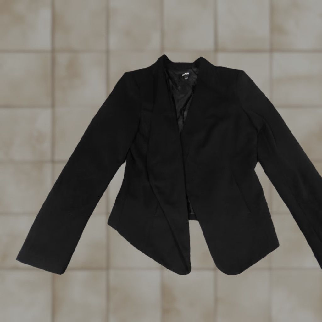 Apt. 9 Apt 9 Blazer Womens 6 Black Notch Lapel Single-Breasted Lightweight Tuxedo Jacket Main Selling Point Casual/Workwear Men/Womens? Size M / US 6-8 / IT 42-44 - 1 Thumbnail
