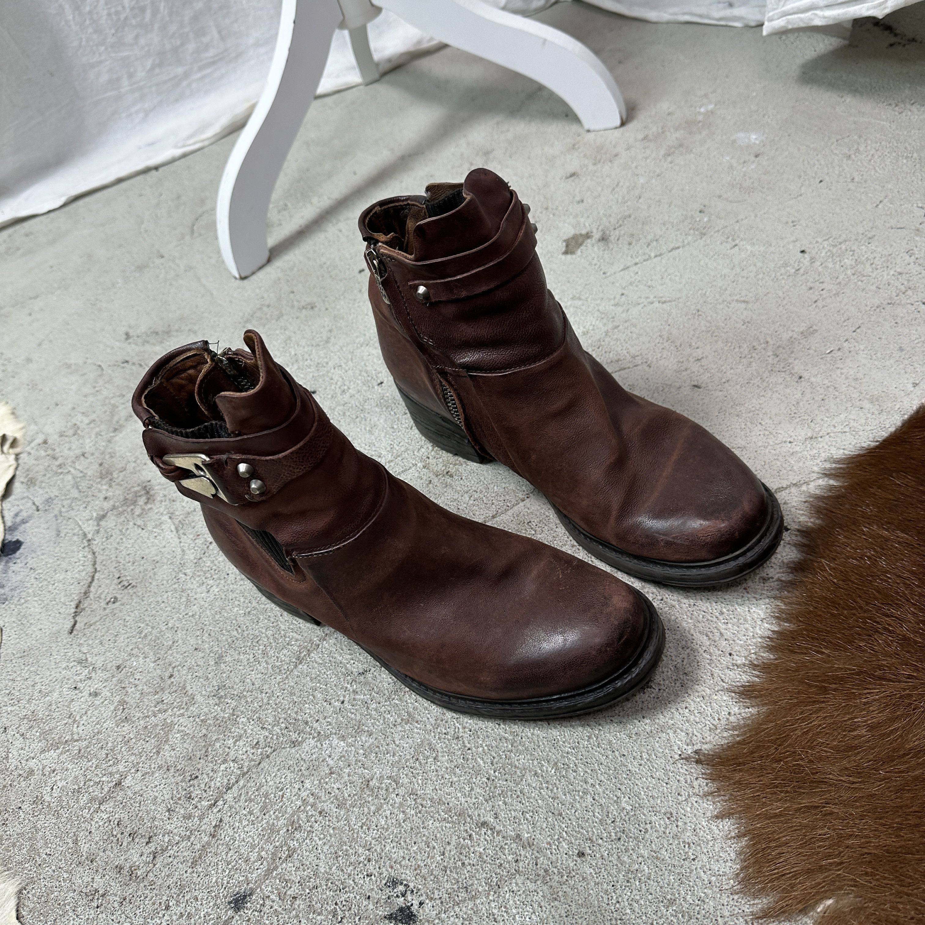 A.S.98 Vintage Leather Airstep AS 98 Steampunk Boots Y2K Size US 9 / IT 39 - 5 Thumbnail