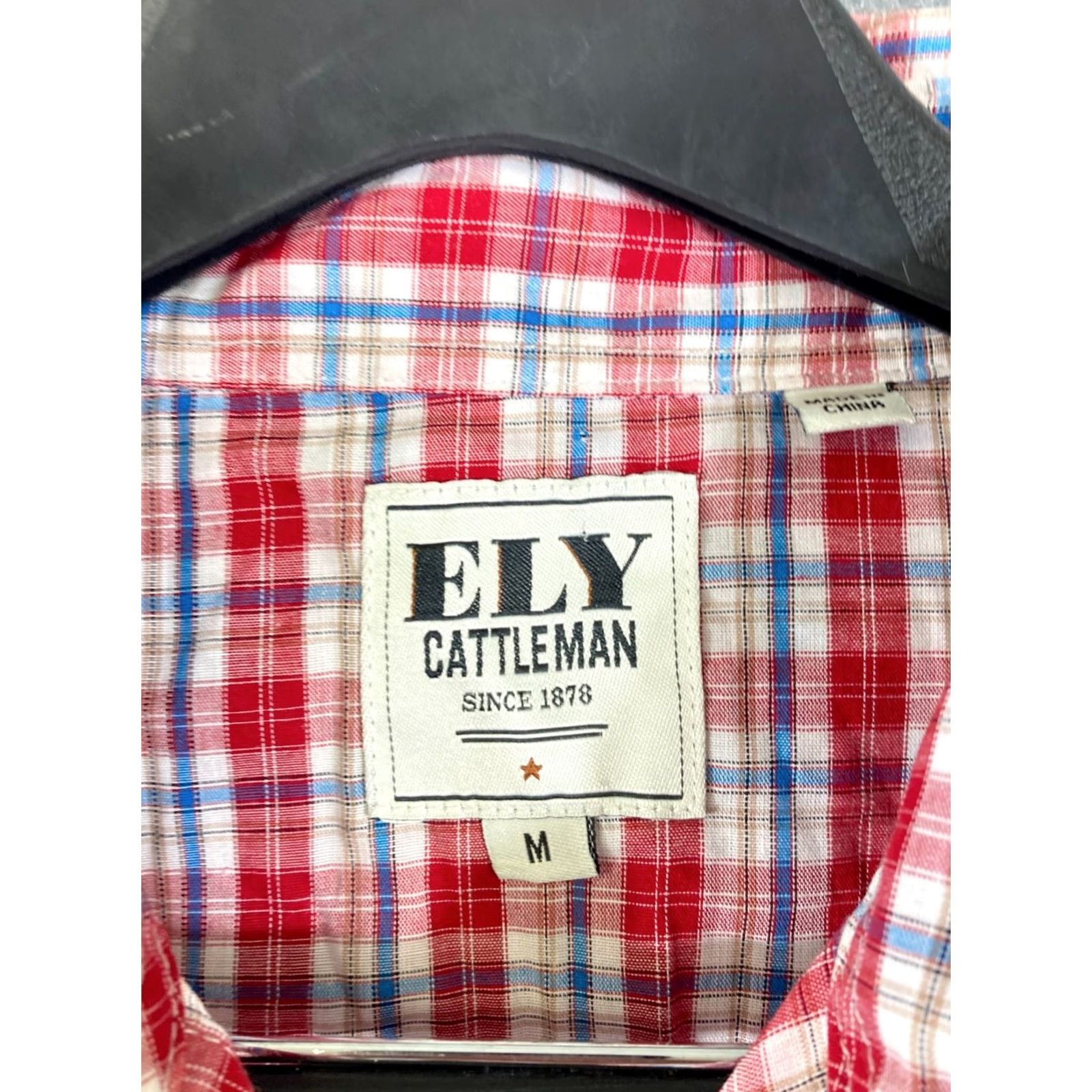 Vintage Ely Cattleman Western Shirt Mens M Red Blue Plaid Pearl Snap Long Sleeve Pockets Shirt Size US M / EU 48-50 / 2 - 6 Thumbnail