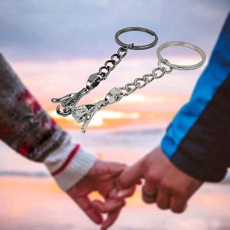 Vintage Pinky Promise Couple Keychain Size ONE SIZE - 2 Thumbnail