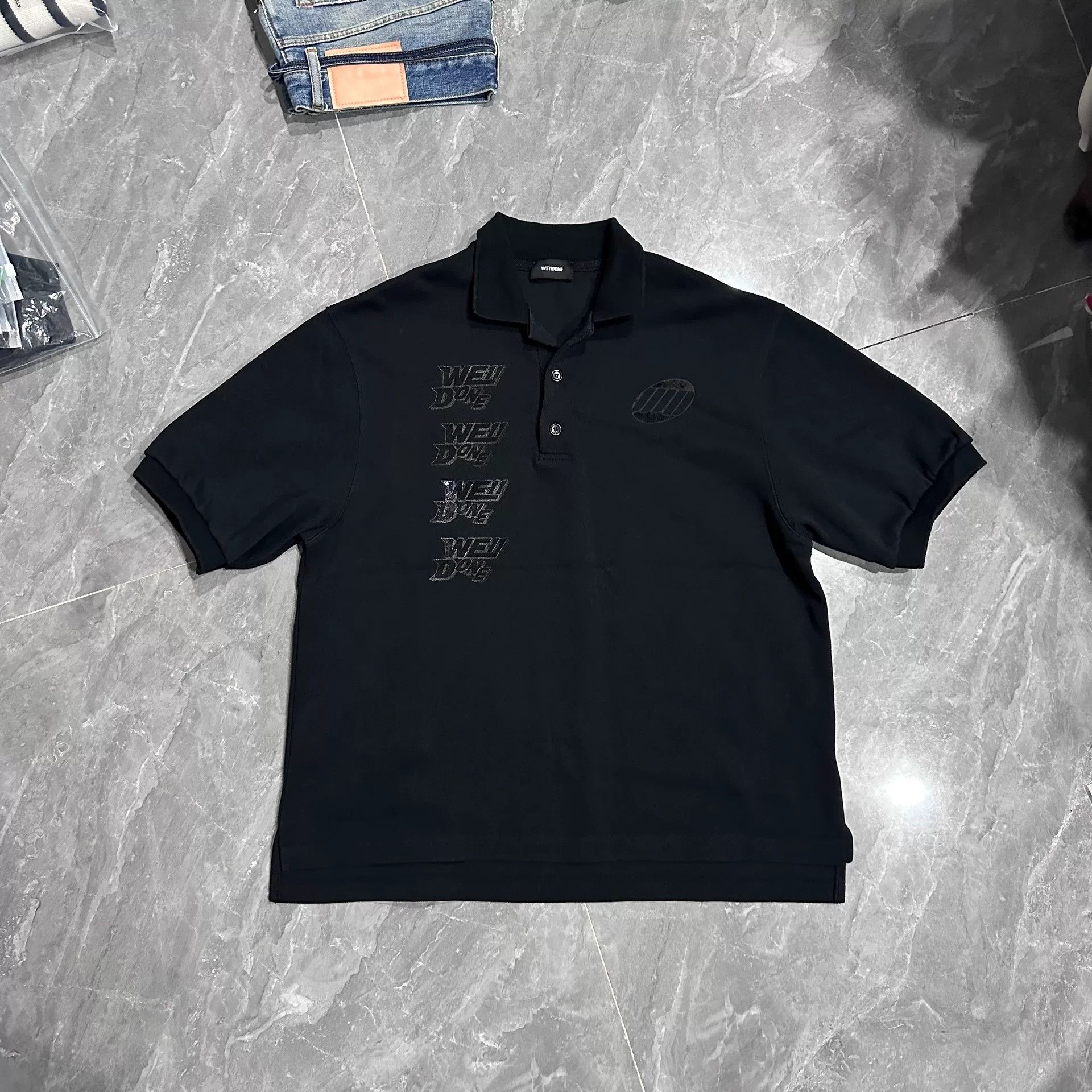 WE11DONE WE11DONE Black Logo Polo Shirt Size US S / EU 44-46 / 1 - 1 Thumbnail