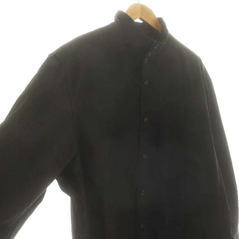 Yohji Yamamoto Yohji Yamamoto Pour Homme 23SS Stand Collar Pleated Shirt Size US L / EU 52-54 / 3 - 3 Thumbnail