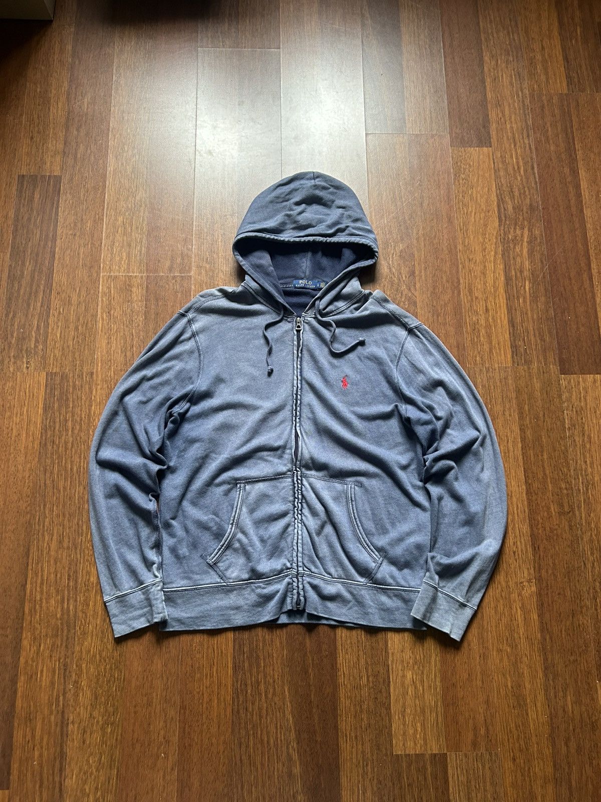 Polo Ralph Lauren Vintage Polo Ralph Lauren SunFaded Zip Hoodie Y2K Streetwear Size US L / EU 52-54 / 3 - 1 Thumbnail