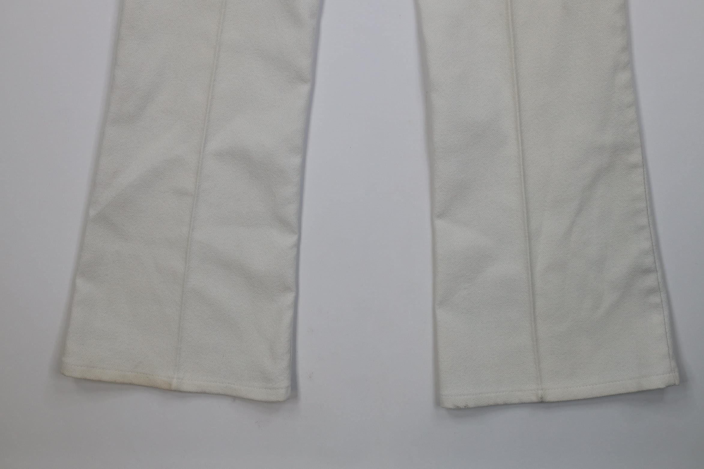 Levi's Vintage 70s Levis Knit Bell Bottoms Chino Pants White USA Size US 30 / EU 46 - 13 Thumbnail