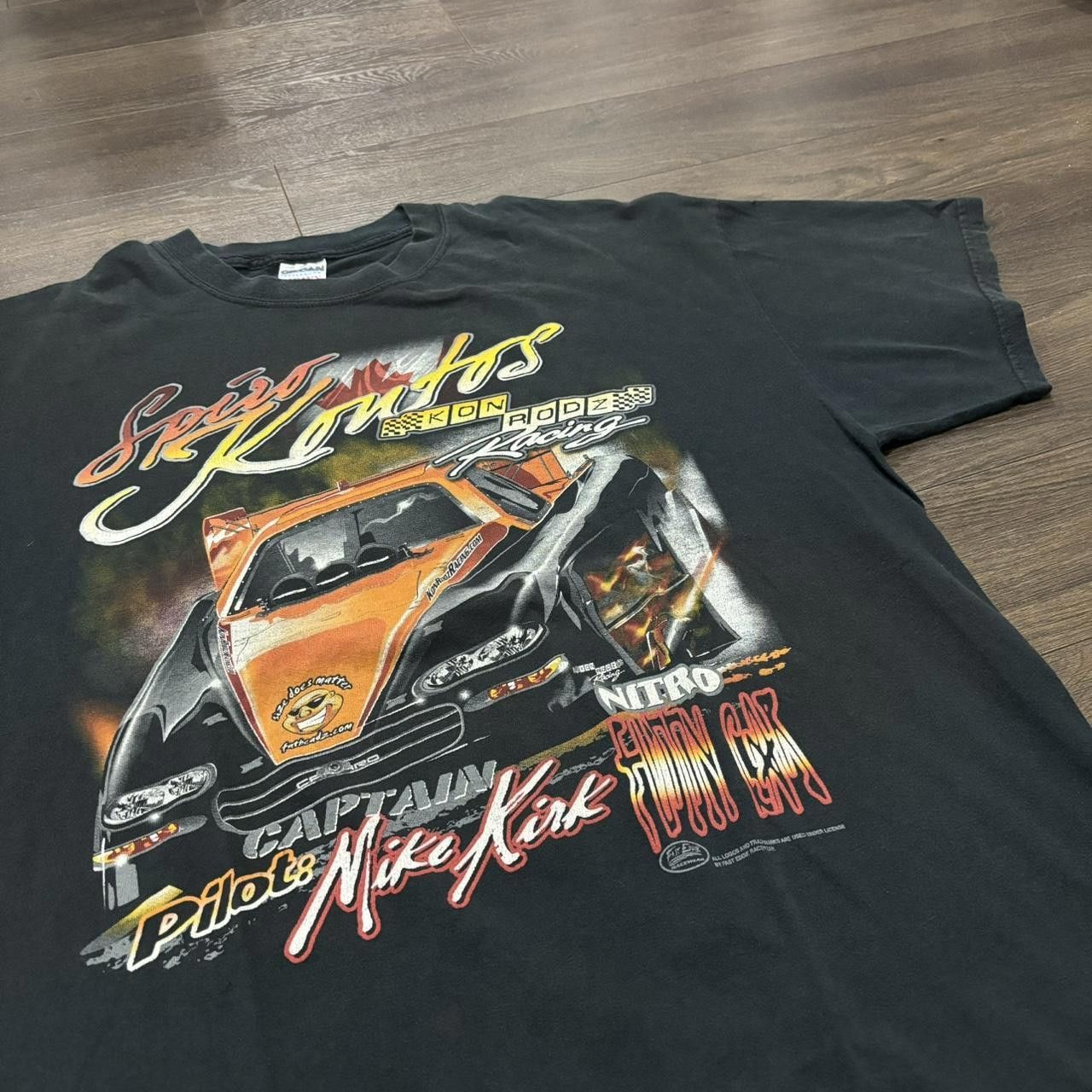 Gildan Vintage Racing T 90s/00s Pilot Mike Kirk Size US XL / EU 56 / 4 - 1 Thumbnail