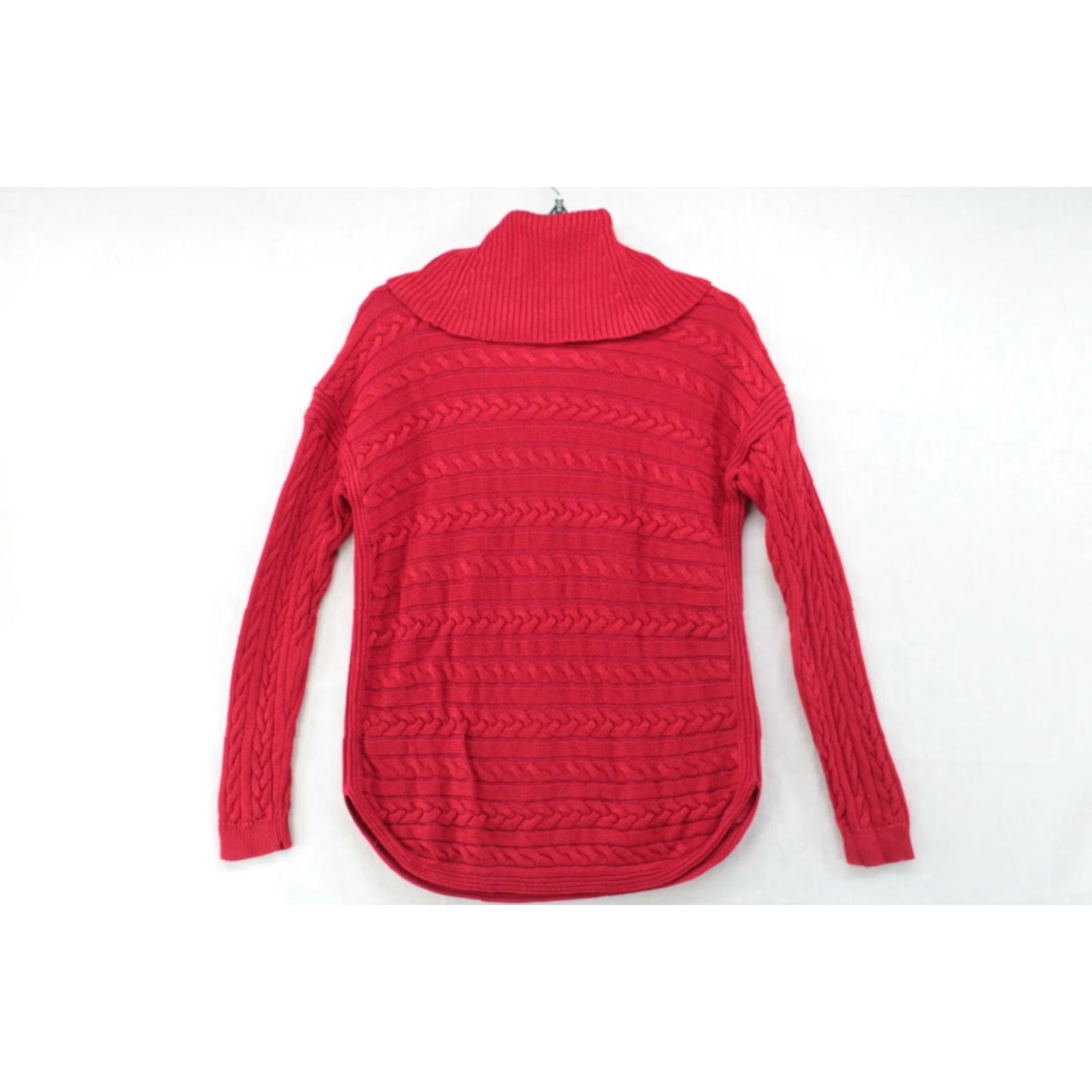 Ralph Lauren Lauren Ralph Lauren Sweater Women's Medium Red Cable Knit Cowl Neck Ribbed Cozy Size M / US 6-8 / IT 42-44 - 7 Thumbnail