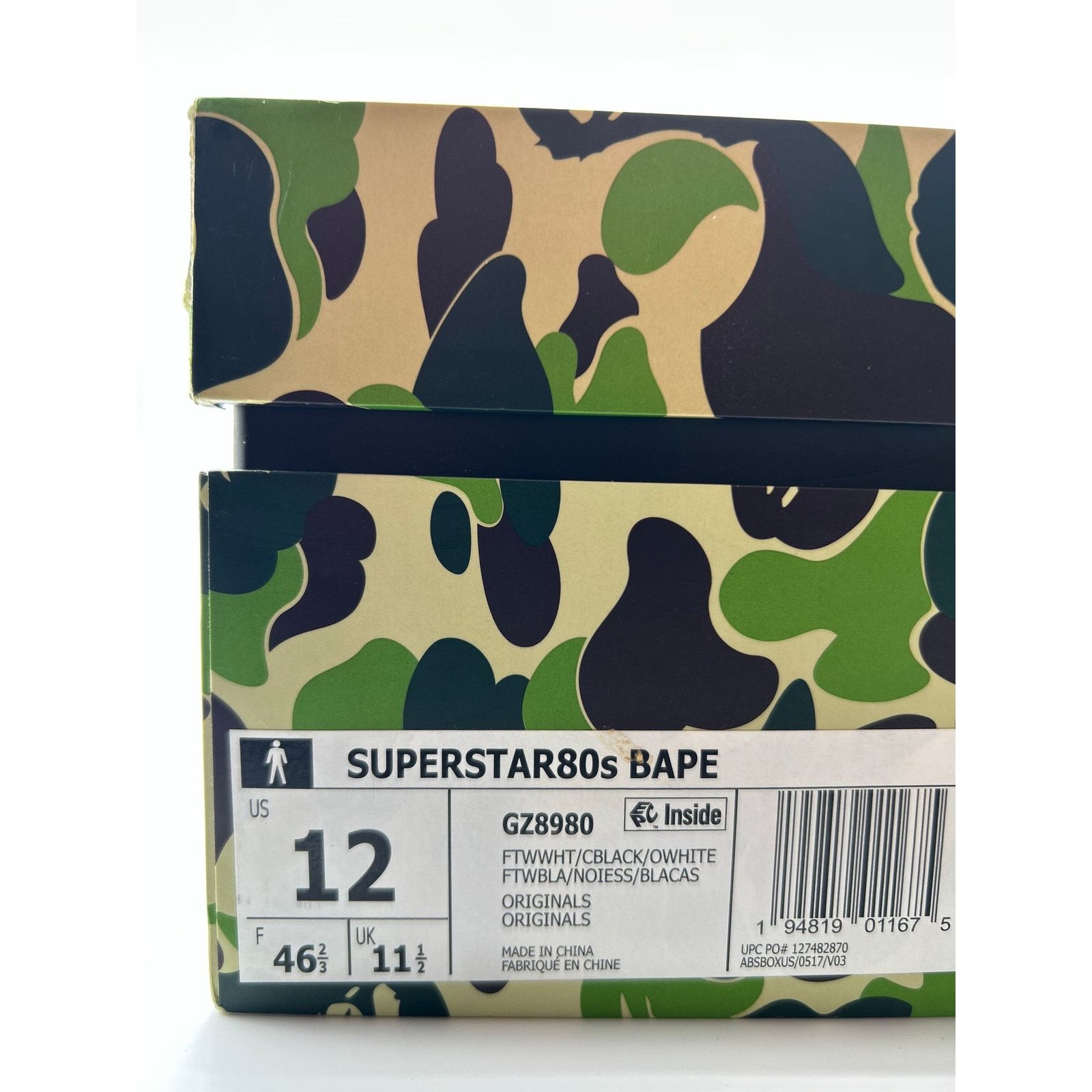 Nike Adidas x BAPE Superstar 80s A Bathing Ape US Size 12 GZ8980 Size US 12 / EU 45 - 6 Thumbnail