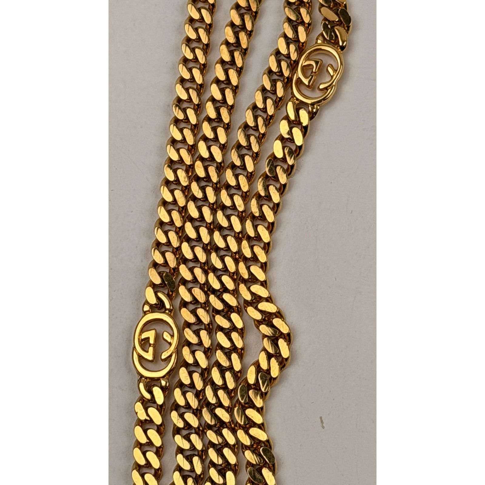 Gucci Gucci Vintage Multi Chain GG Gold Belt/Necklace Gold Plated Size ONE SIZE - 9 Thumbnail