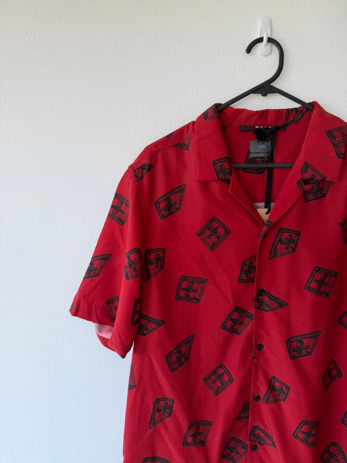 Ksubi new ksubi medium m short sleeve resort shirt 3d logo red Size US M / EU 48-50 / 2 - 2 Thumbnail