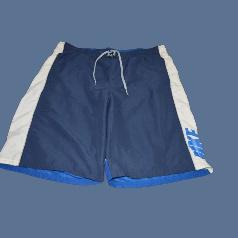 Nike Nike Men’s Board Shorts Swim Trunks M Medium Blue Nike Board Shorts Swimsuit Bottoms Men Medium Blue 90s? Size US 31 - 1 Thumbnail
