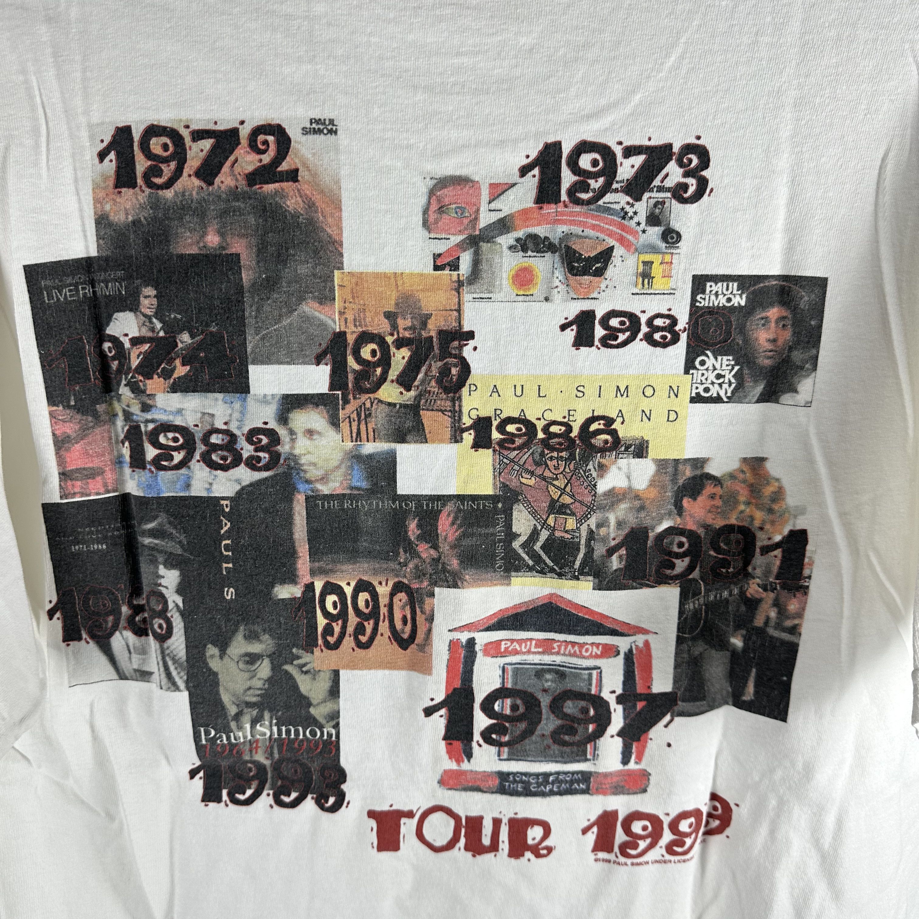 Vintage Vintage 1999 Paul Simon Tour Concert Promo T-shirt Size US L / EU 52-54 / 3 - 4 Thumbnail