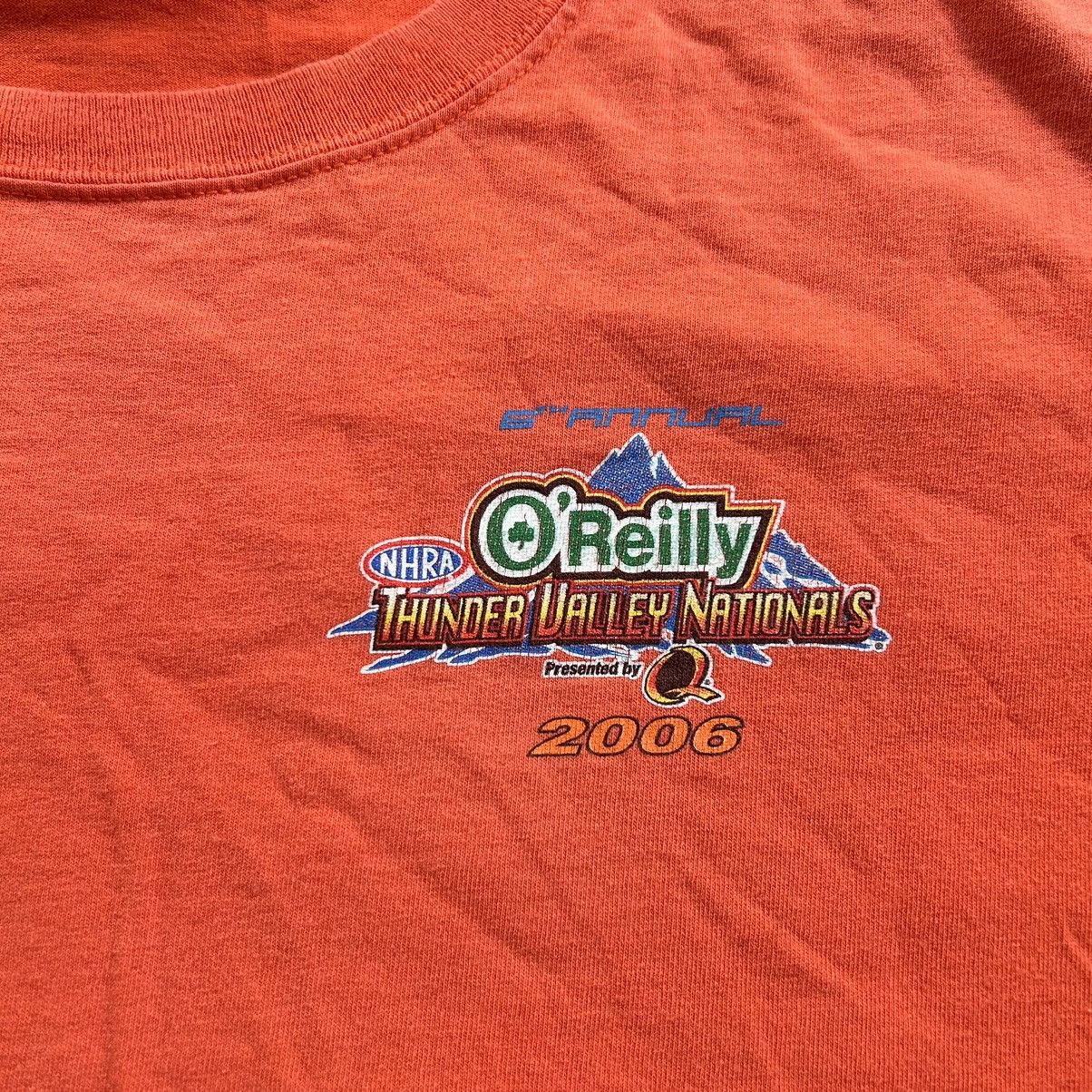 NASCAR × Vintage Vintage Sun Faded Orange NHRA Drag Racing Graphic T Shirt Size US XL / EU 56 / 4 - 10 Thumbnail