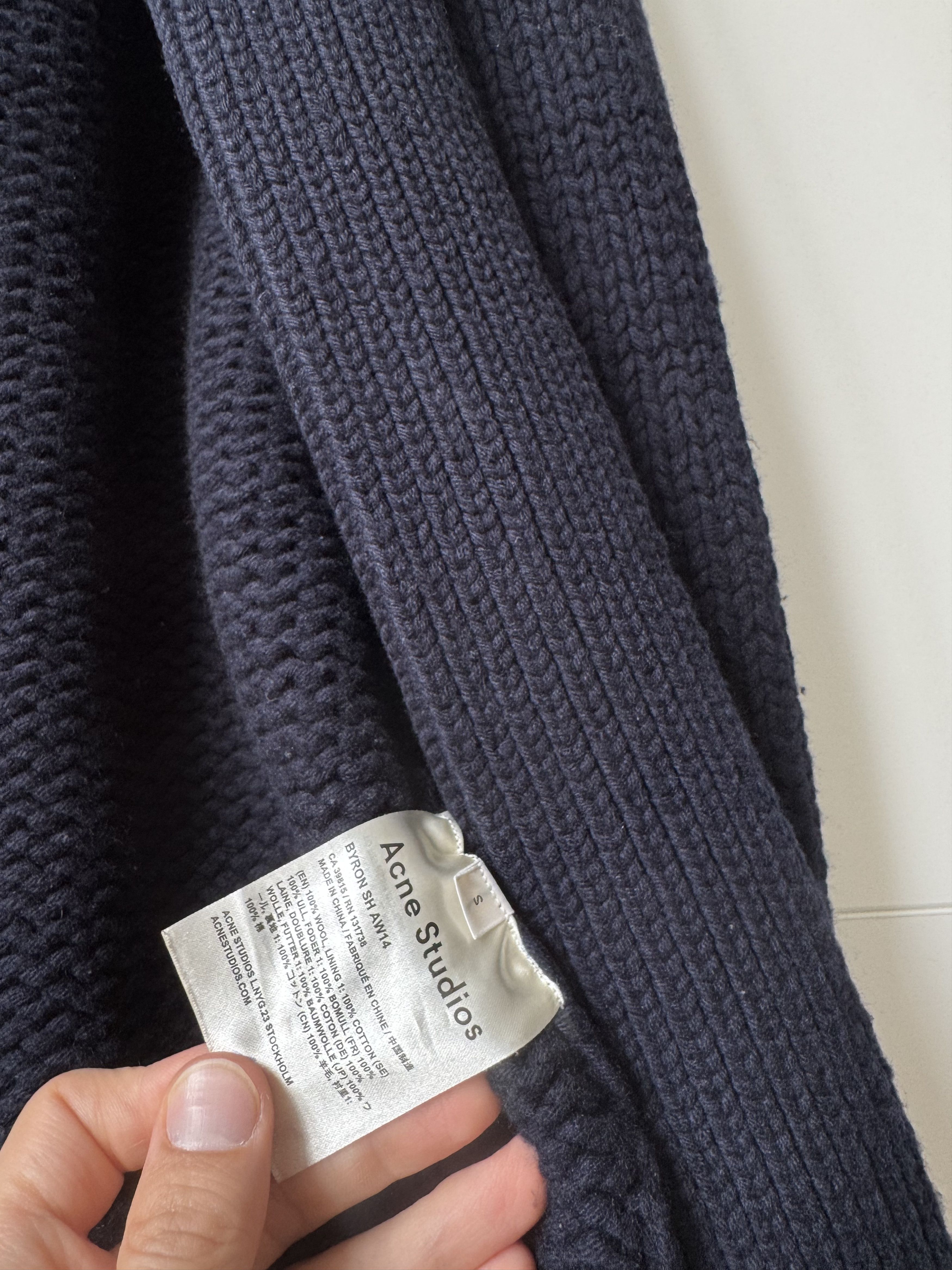 Acne Studios [S] Byron SH Wool Trench in Navy (AW14) Size US S / EU 44-46 / 1 - 7 Thumbnail
