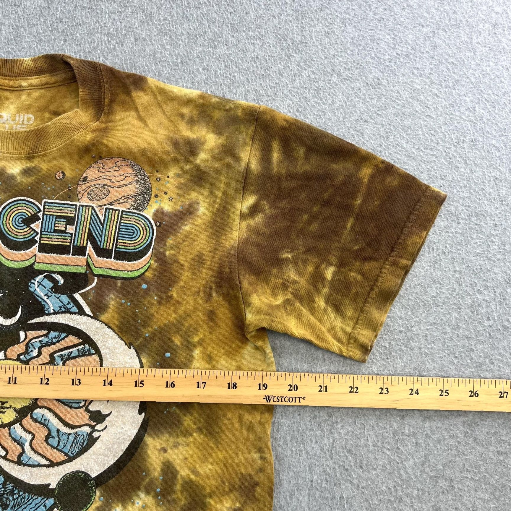 Liquid Blue Liquid Blue Transcend Shirt Mens Small Brown Tie Dye Psychedelic Cosmic Graphic Shirt Size US S / EU 44-46 / 1 - 2 Thumbnail