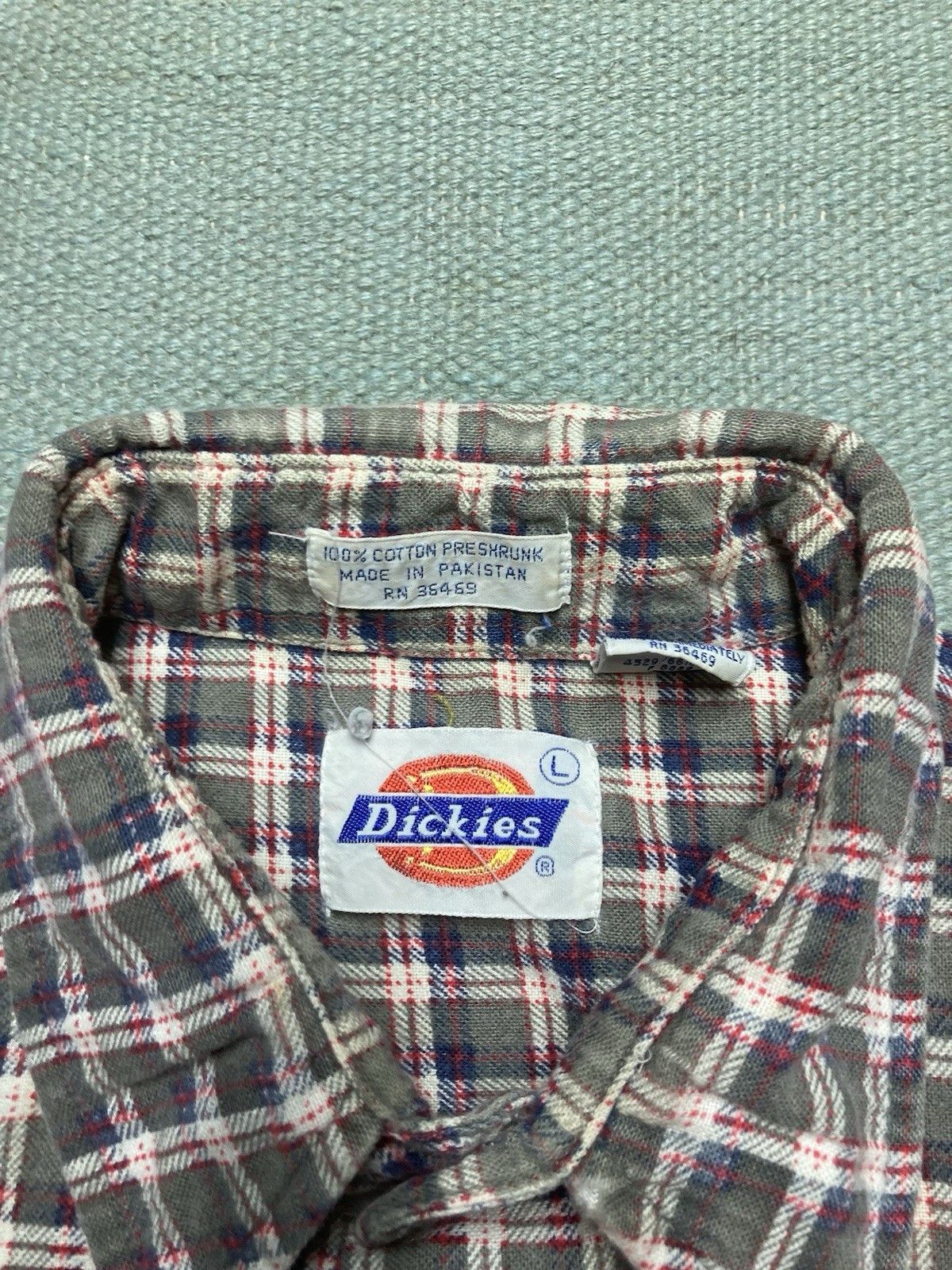 Vintage dickies flannel shirt distressed brushed cotton plaid large Size US L / EU 52-54 / 3 - 4 Thumbnail