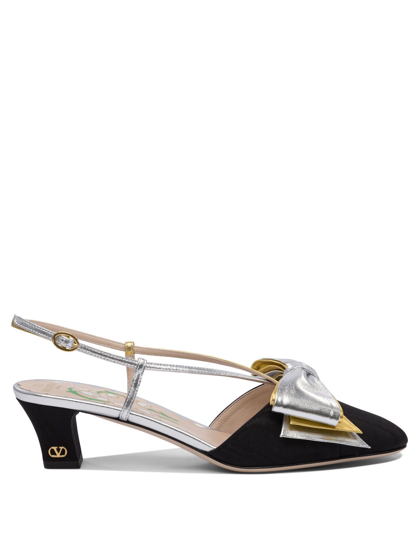 Valentino Bowow Moirè 45 Mm Slingback Pumps Size US 8.5 / IT 38.5 - 1 Thumbnail