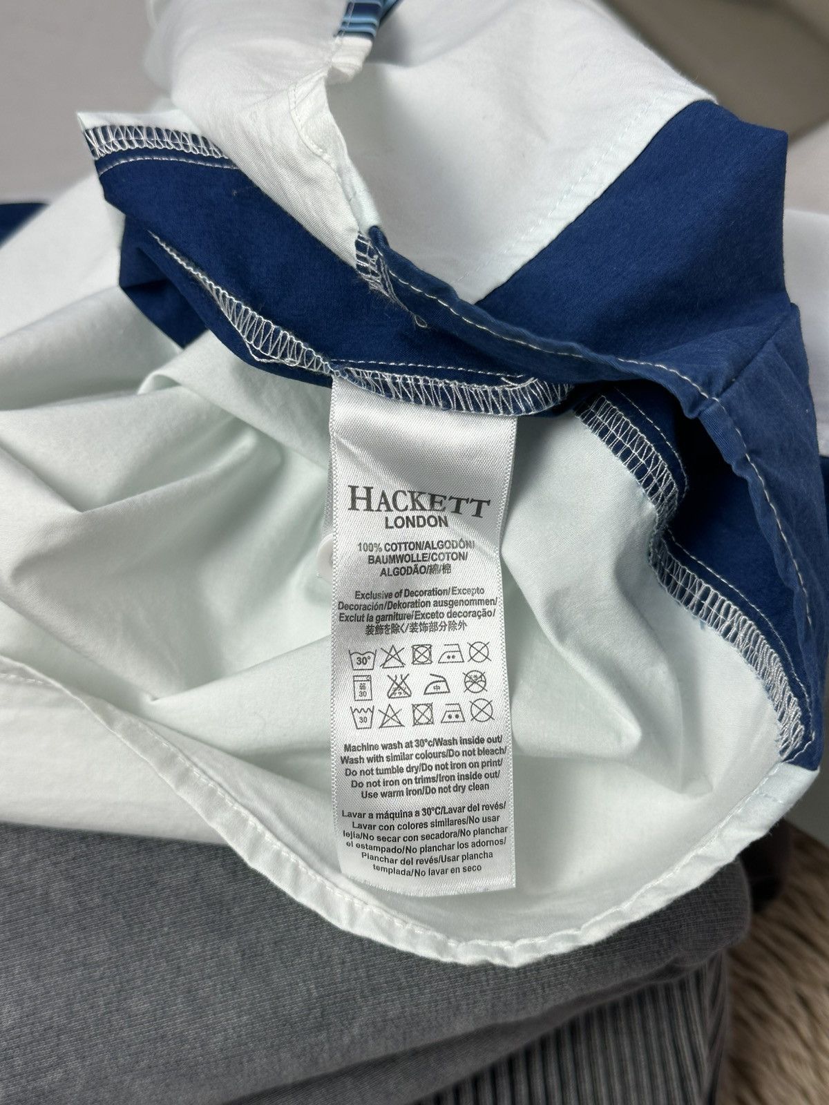 Hackett Hackett Williams Racing Mercedes White Short Sleeve Shirt Size US M / EU 48-50 / 2 - 15 Thumbnail
