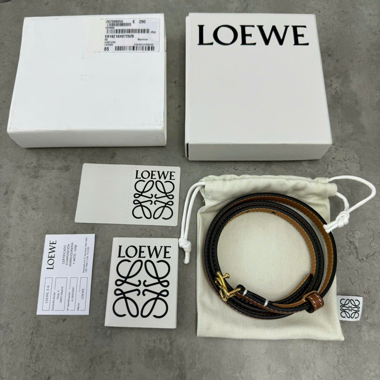 Loewe LOEWE Belt In Smooth Calfskin TAN/GOLD Size ONE SIZE - 7 Thumbnail
