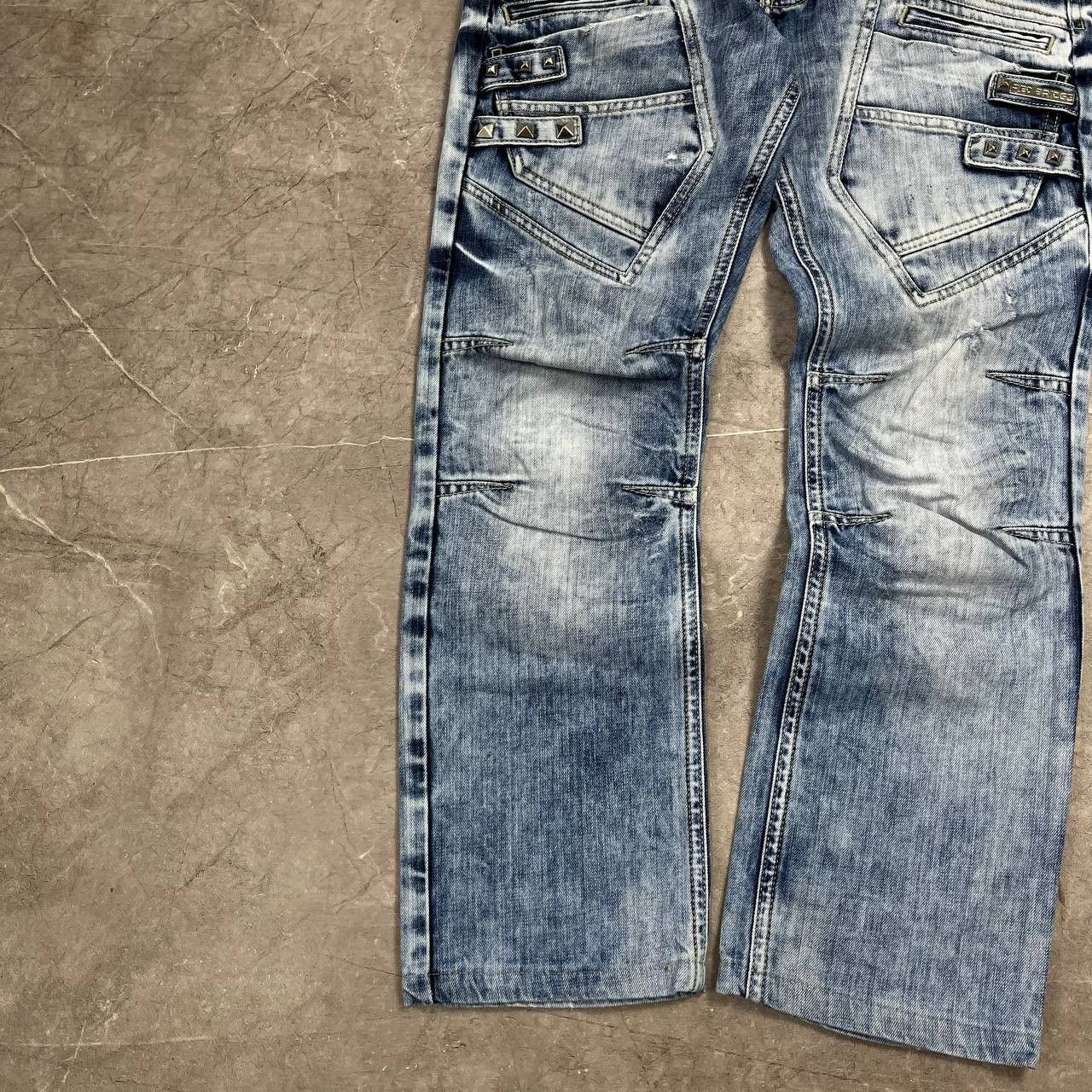 Japanese Brand Jeans Dirty Pants Faded Crash Denim Thrashed Y2K Distressed Size US 33 - 7 Thumbnail