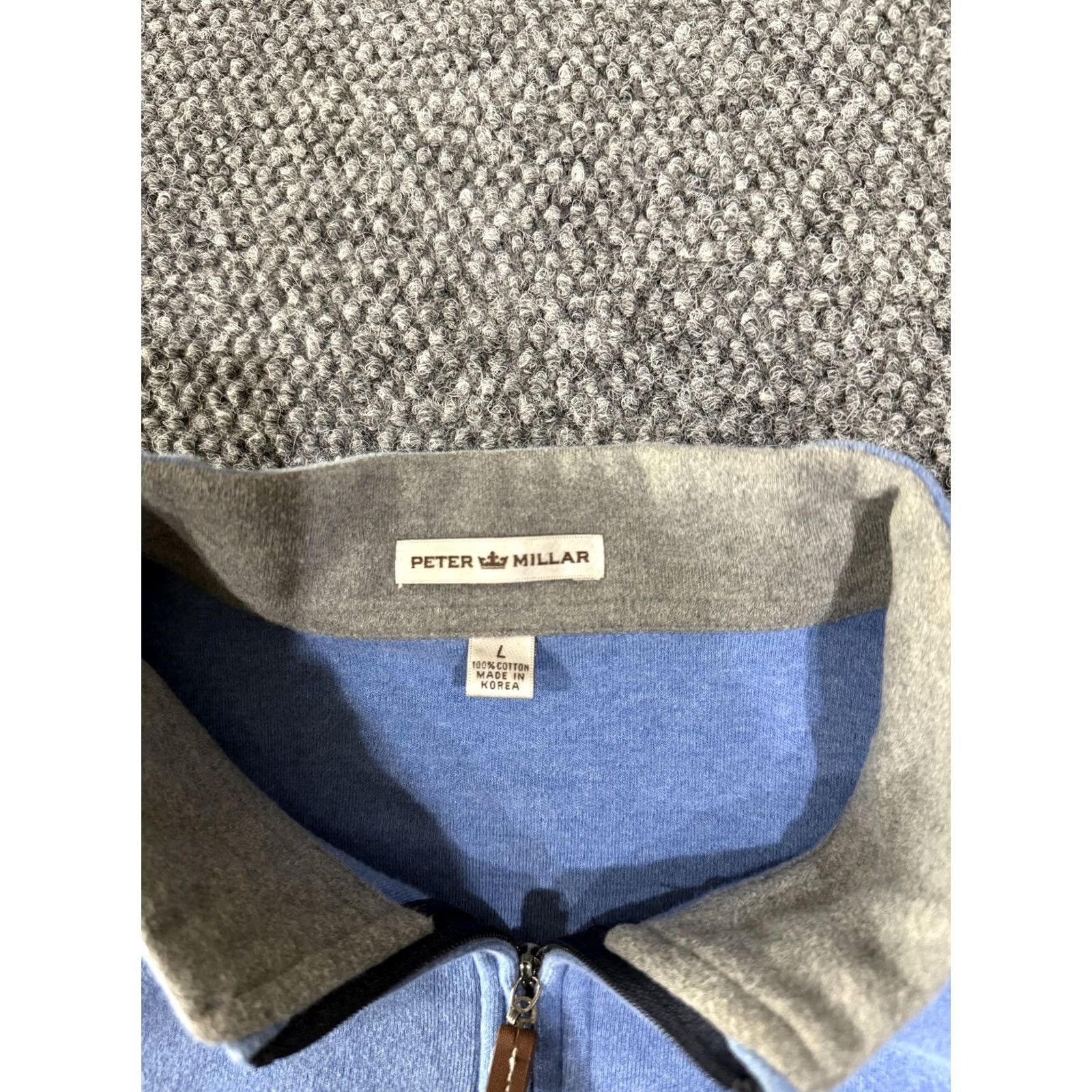 Peter Millar Peter Millar Sweater Mens Large Blue Mock Neck 1/4 Zip Pullover Size US L / EU 52-54 / 3 - 5 Thumbnail