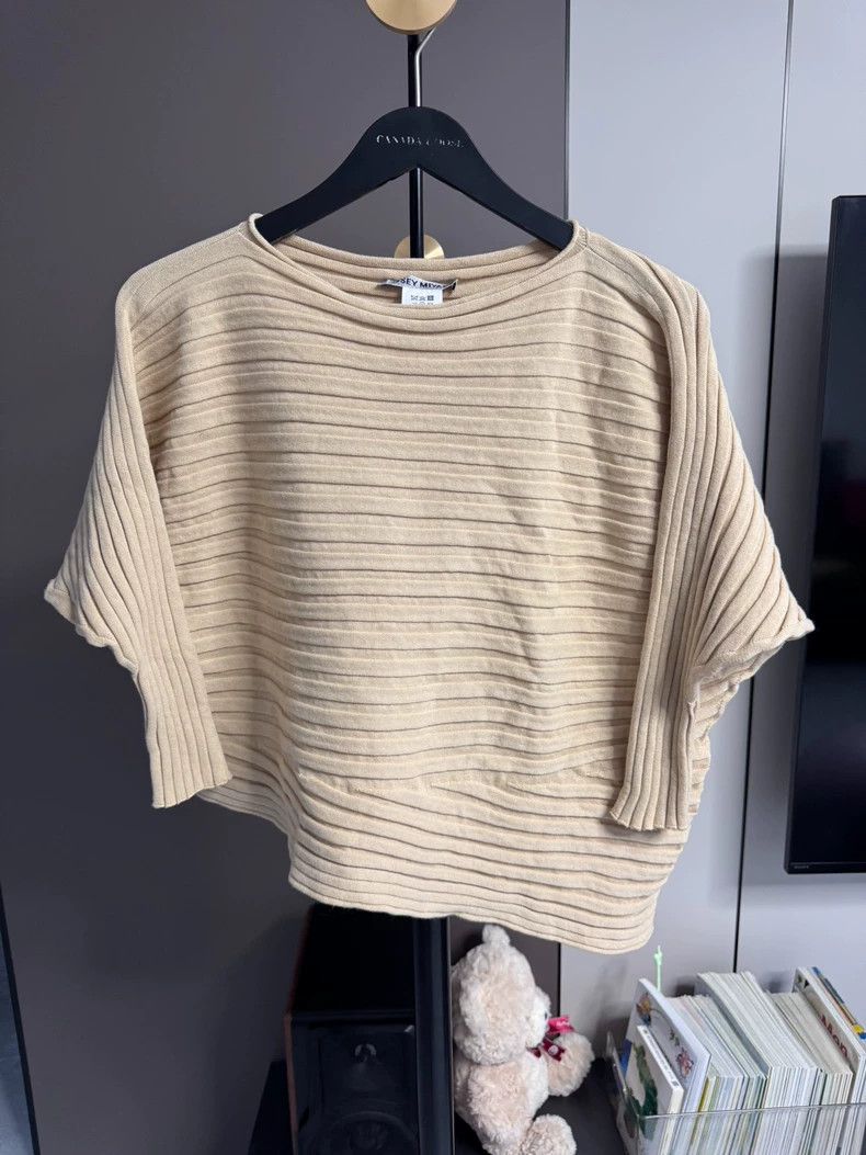 Issey Miyake Issey Miyake Beige Knit Top - dmc Size US M / EU 48-50 / 2 - 1 Thumbnail