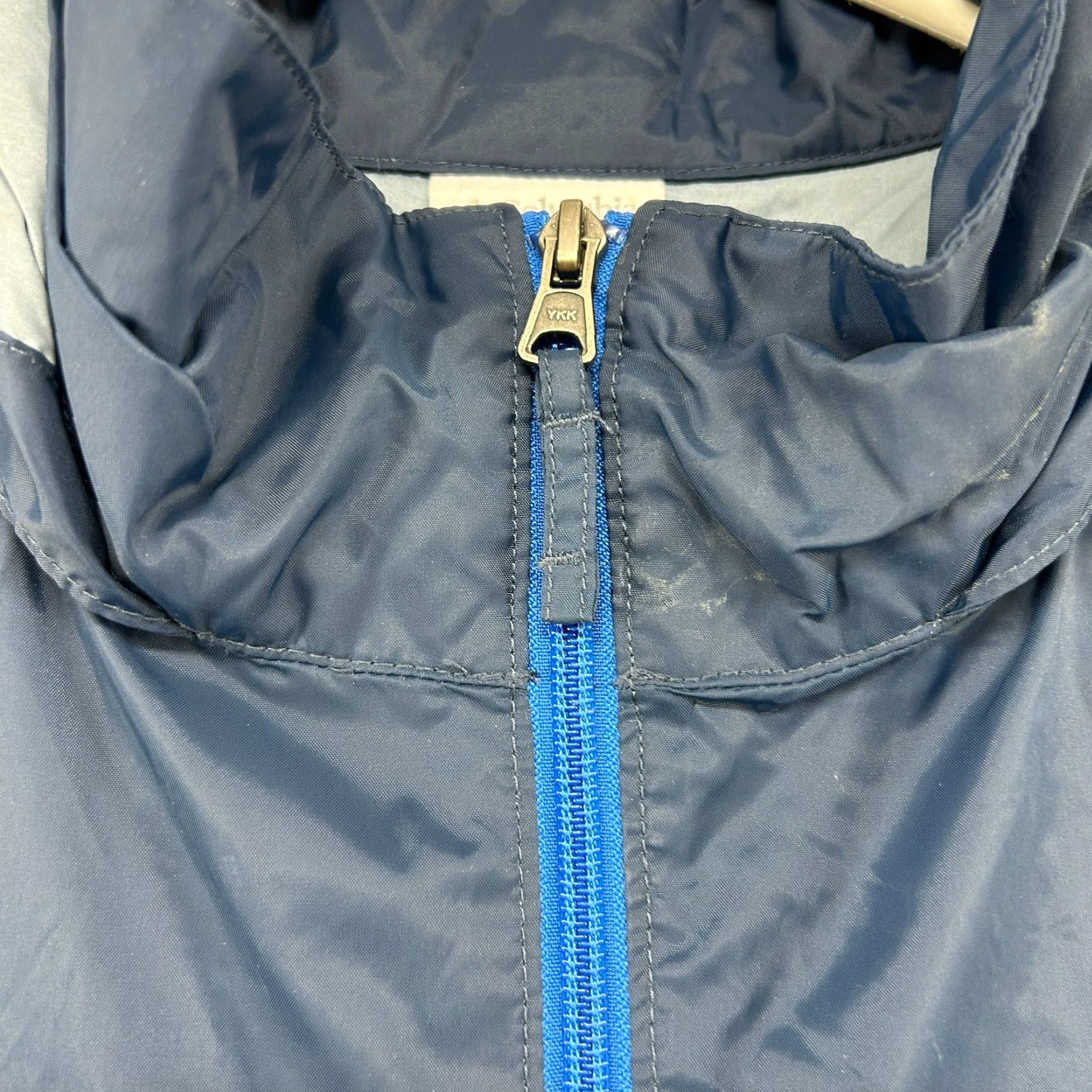 Logo 7 Columbia Windbreaker Jacket Mens L Hooded Blue Logo Nylon Full Zip Rain Coat Size US L / EU 52-54 / 3 - 4 Thumbnail