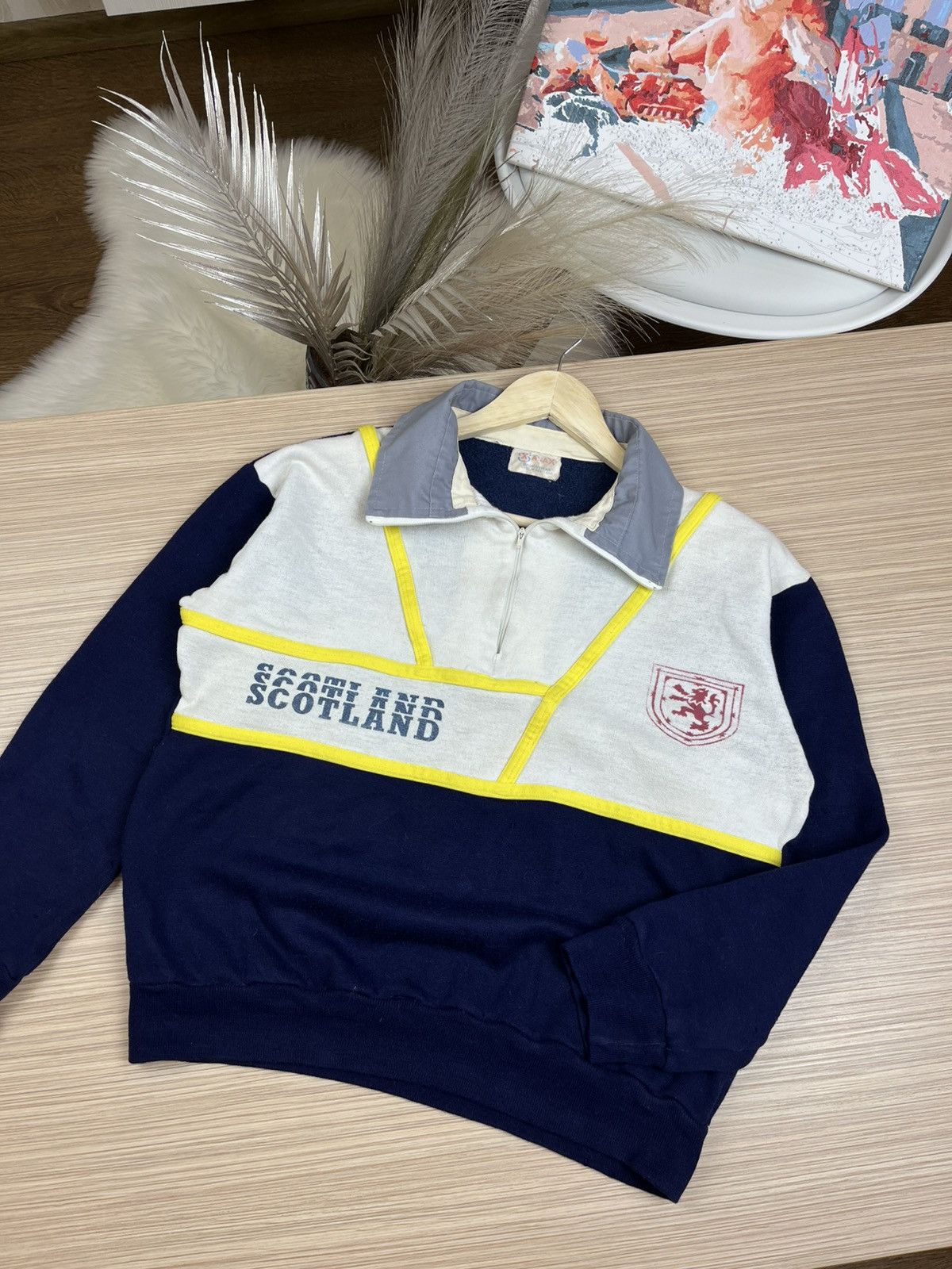 Vintage VINTAGE 80s RAGLAN CREWNECK SCOTLAND SWEATSHIRT! Size US M / EU 48-50 / 2 - 1 Thumbnail