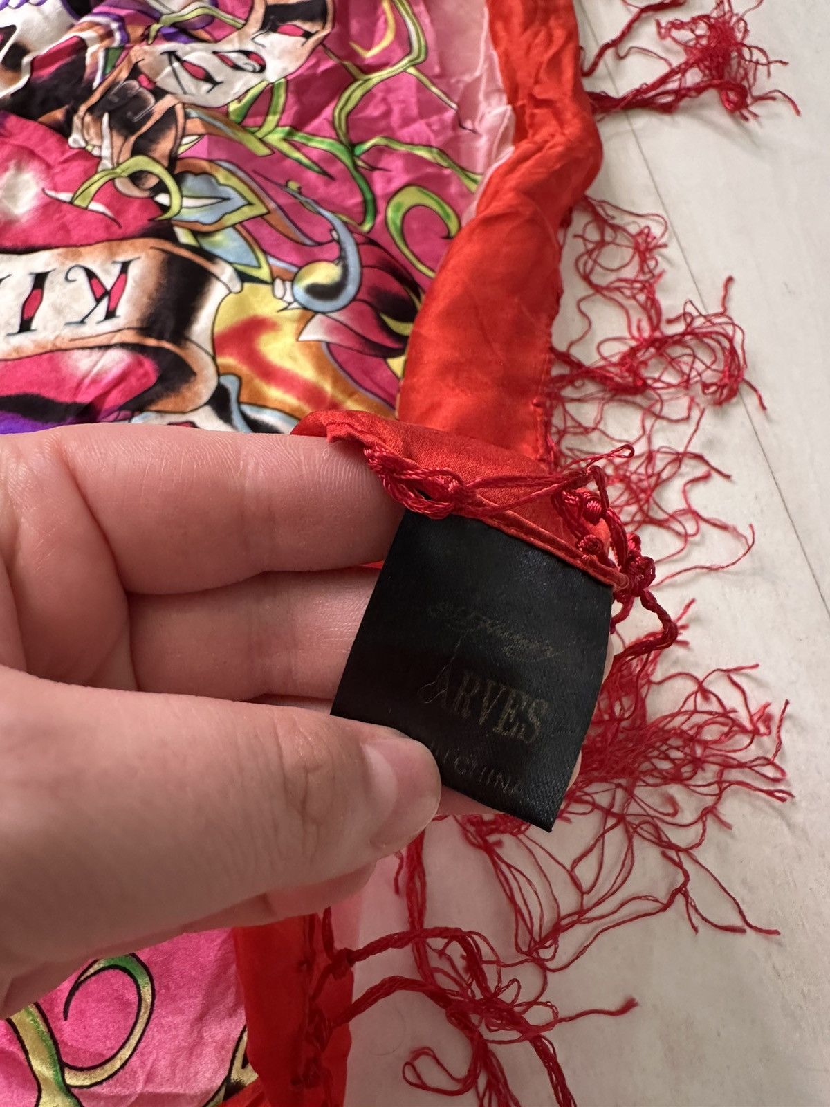 Ed Hardy Ed Hardy silk large scarf Size ONE SIZE - 10 Thumbnail