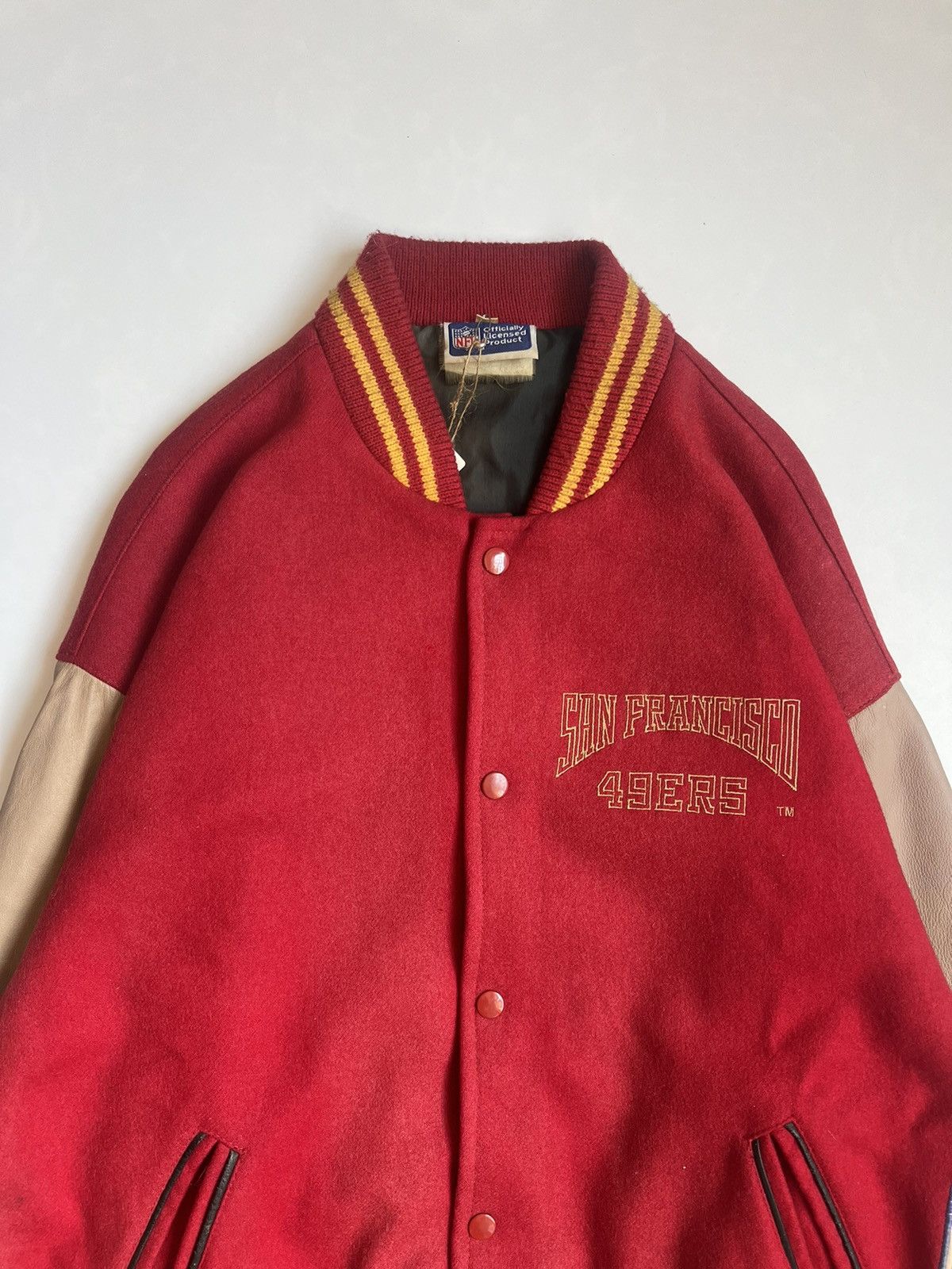 NFL 90's San Francisco 49Ers Wool Varsity Jacket Size US L / EU 52-54 / 3 - 3 Thumbnail