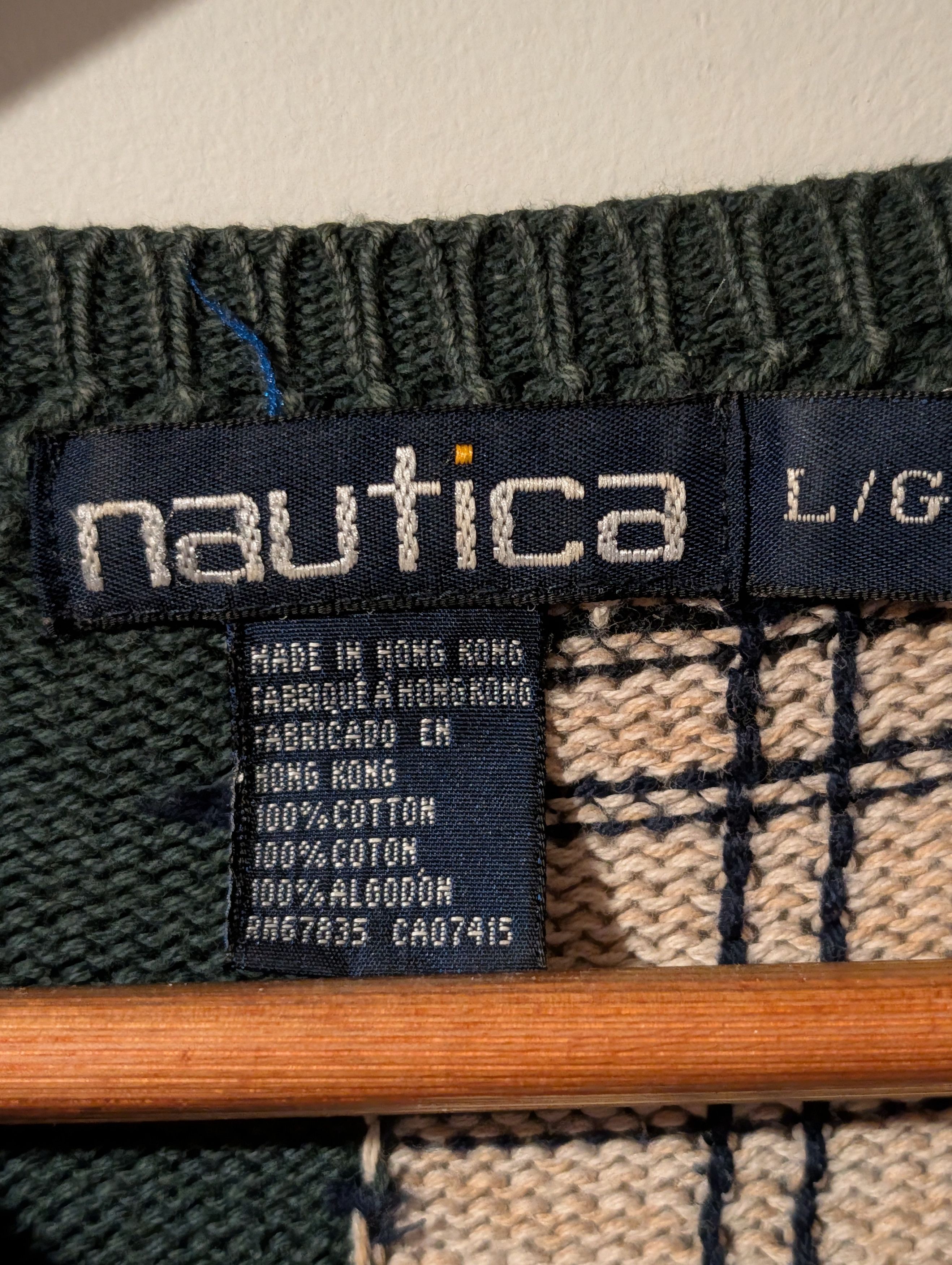 Nautica Vintage 90s Nautica Cozy Green Large Knitted Sweater Size US L / EU 52-54 / 3 - 2 Thumbnail