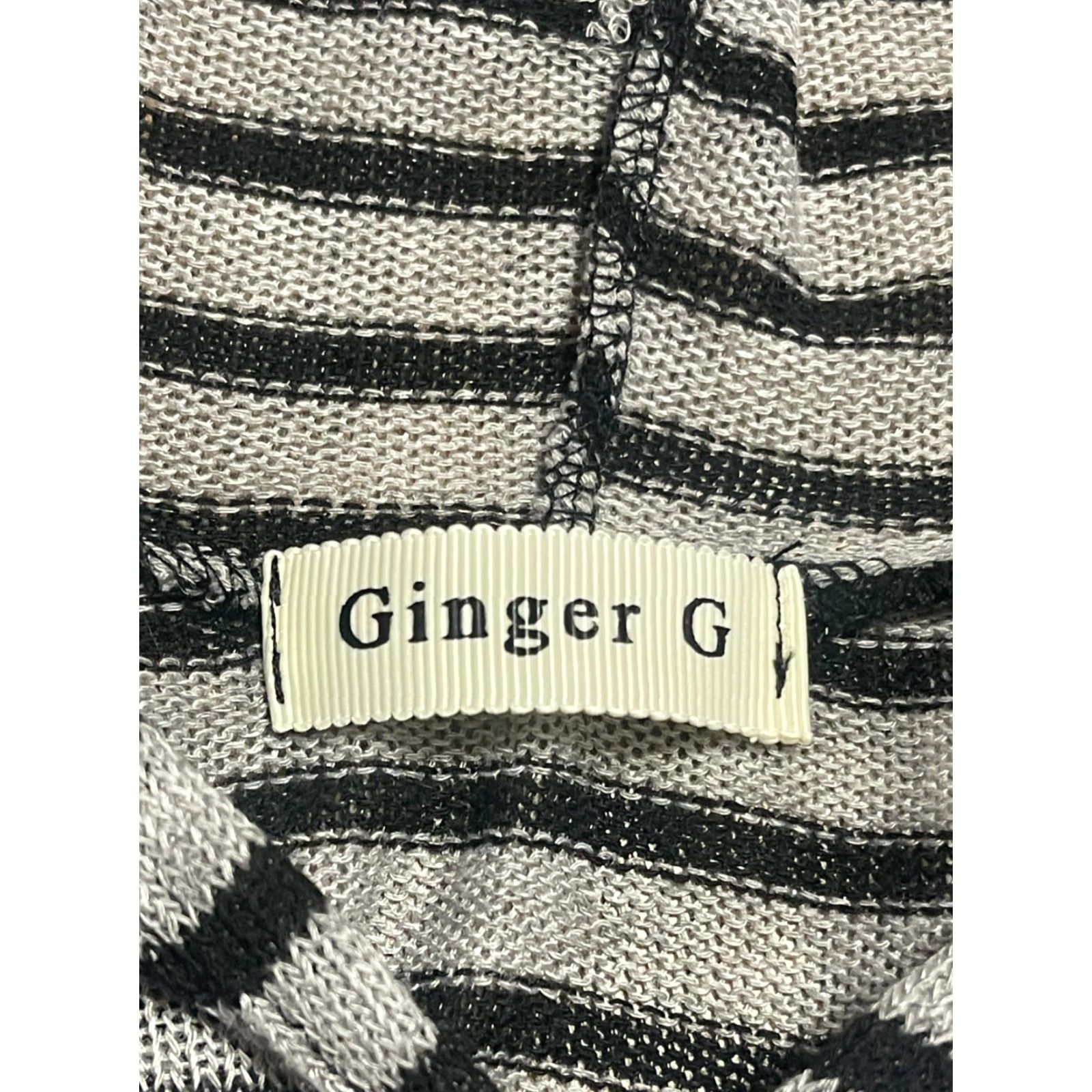 Vintage **Women's Size Large Black Gray Ginger G Striped Hoodie** User: Women's Size Large Black Gray Ginger G Striped Hoodie Size L / US 10 / IT 46 - 3 Thumbnail