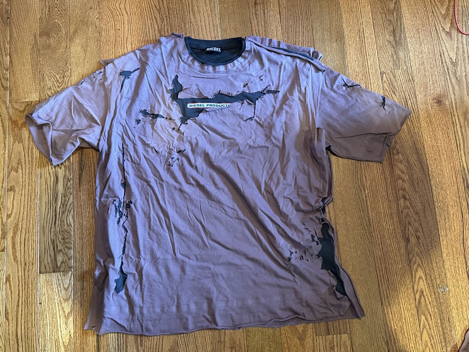 Diesel Diesel Double Layer Distress Tee Size US M / EU 48-50 / 2 - 1 Thumbnail