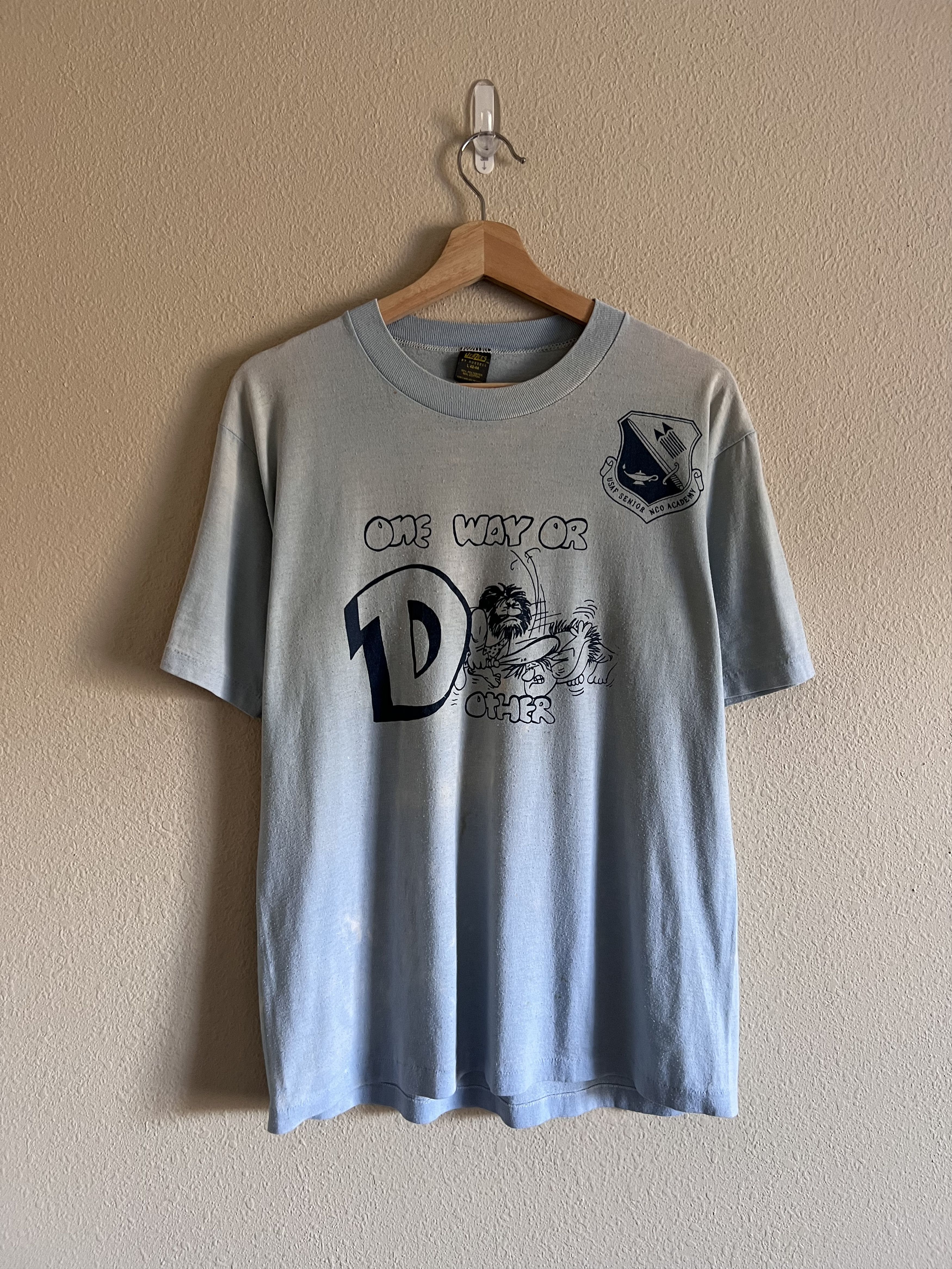 Jerzees Vintage One Way Or D Other USAF Academy Caveman Tee Size US L / EU 52-54 / 3 - 2 Thumbnail