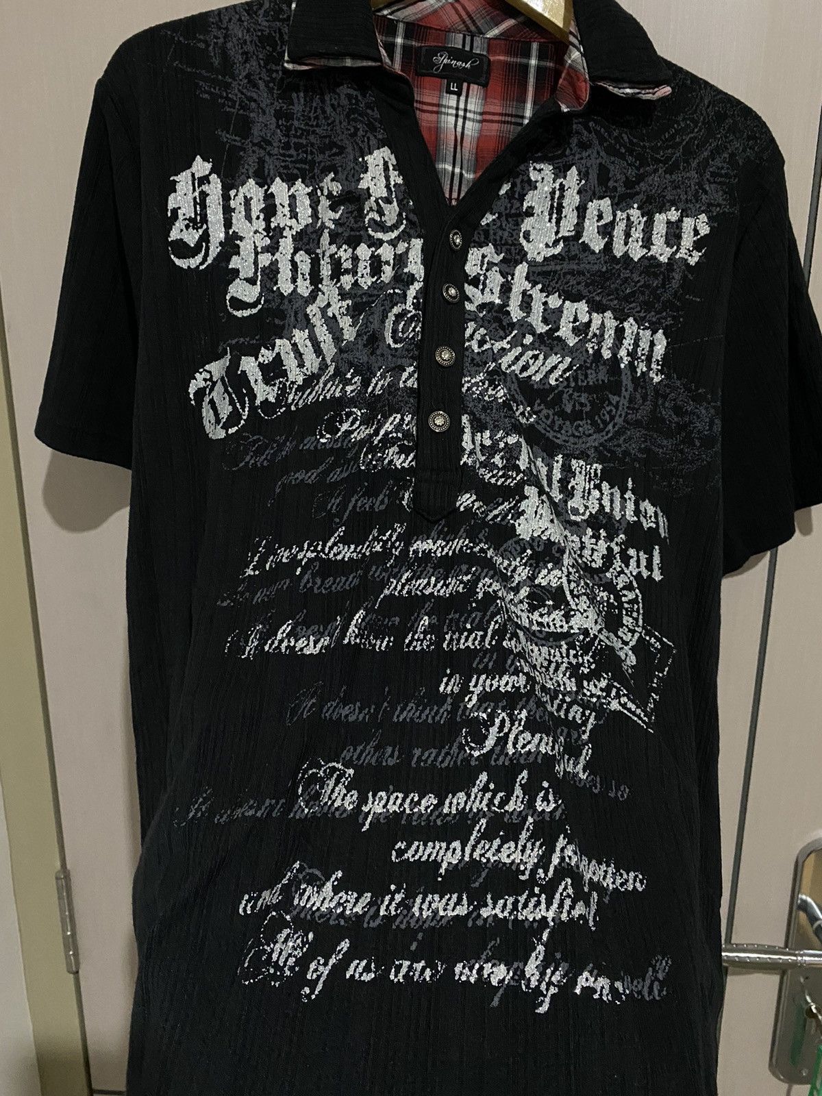 If Six Was Nine 2000s Spinash poem double collar polo shirt lgb if6was9 Size US L / EU 52-54 / 3 - 4 Thumbnail