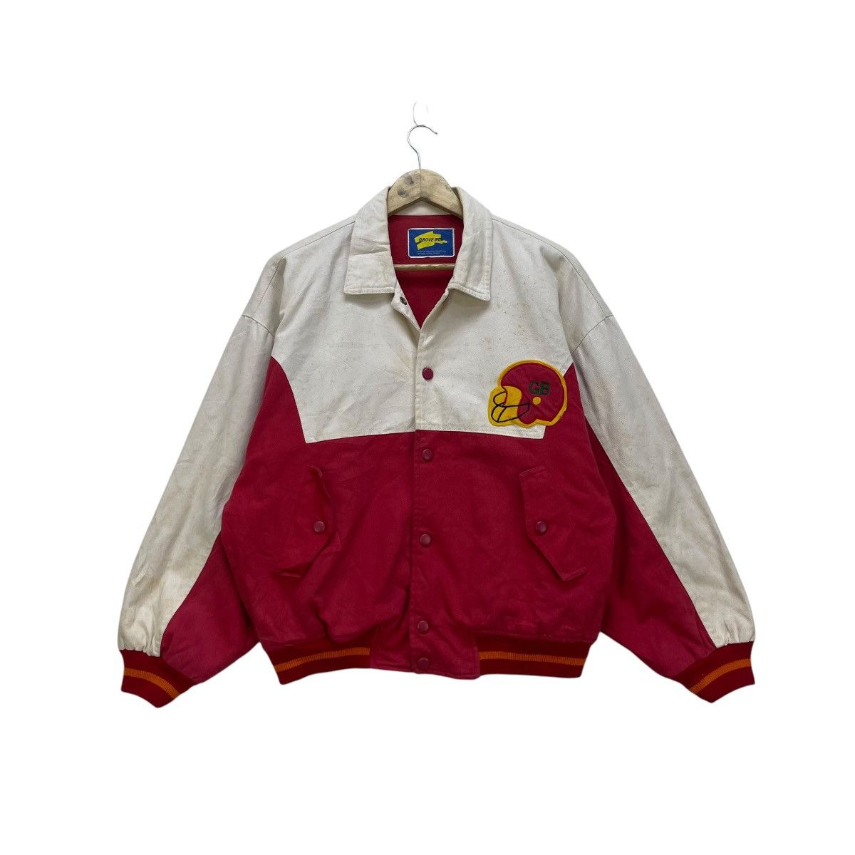 Japanese Brand × MLB 💥Vintage Grove Box Baseball Bomber Jacket Size US M / EU 48-50 / 2 - 2 Thumbnail