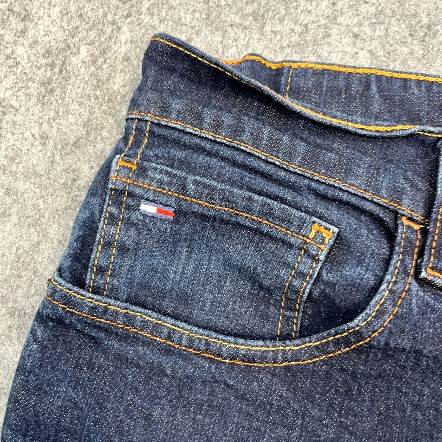 Tommy Hilfiger Tommy Hilfiger Mens Jeans Regular Straight 36 32 Dark Blue Raw Indigo Neppy Denim 5-Pocket Mens Jeans Regular Dark Blue 36 in Waist 32 in Inside Leg Size US 36 / EU 52 - 7 Thumbnail