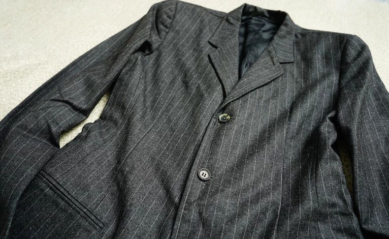Yohji Yamamoto Yohji Yamamoto Yohji Yamamoto Striped Wool Coat Size M Size US M / EU 48-50 / 2 - 3 Thumbnail