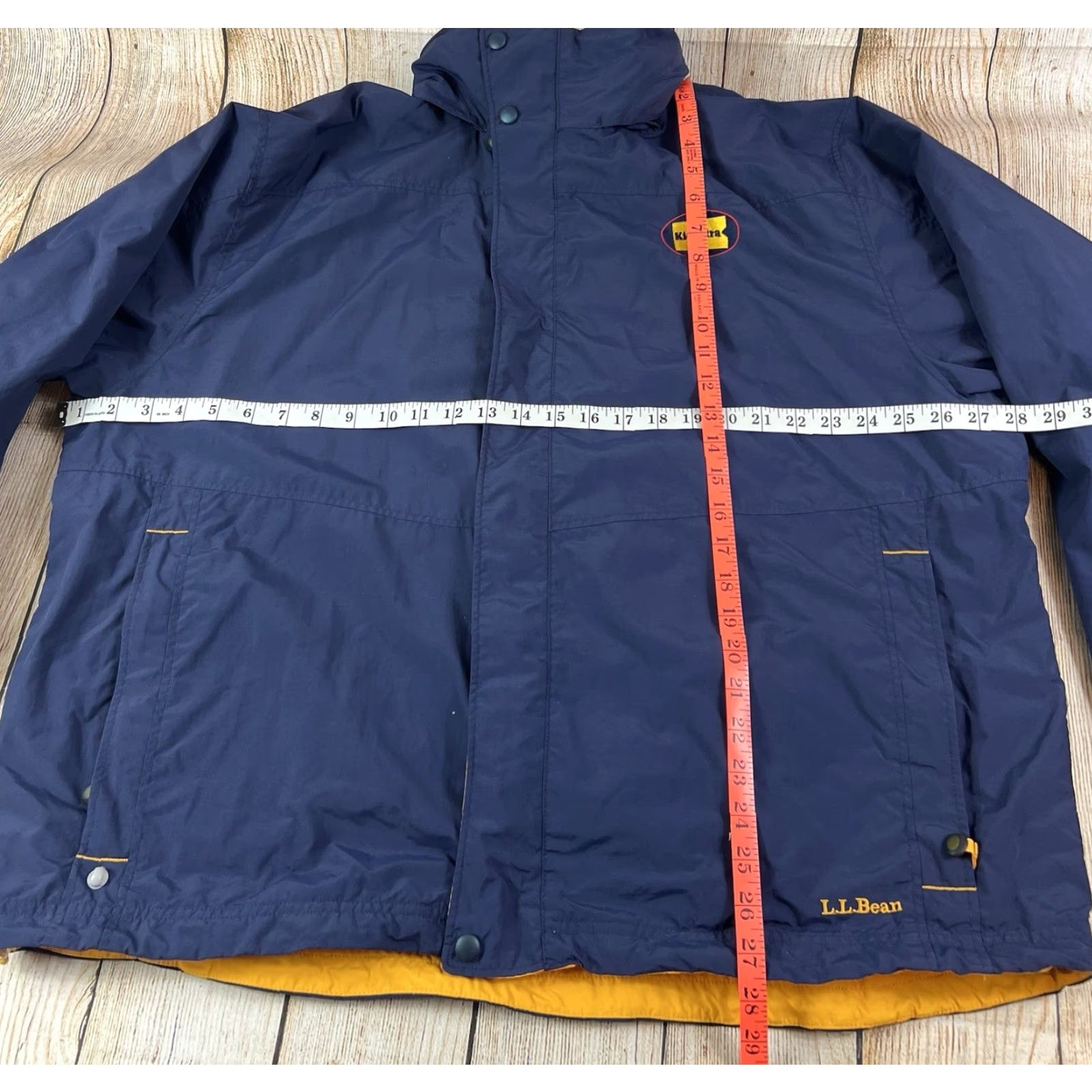 Vintage Mens L.L. Bean Jacket 2XL Blue Nylon Lined Full Zip Hooded Windbreaker Pockets Kienstra Logo Size US XXL / EU 58 / 5 - 4 Thumbnail